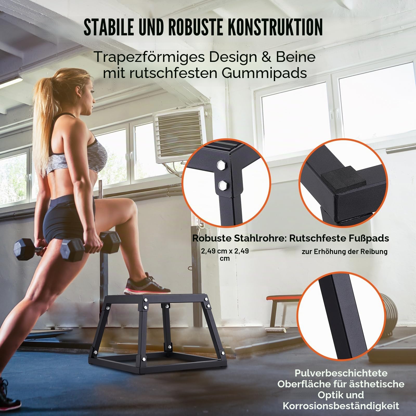 VEVOR 4-teilige Plyometrische Sprungboxen, 305/458/609/762 mm Plyometric Box