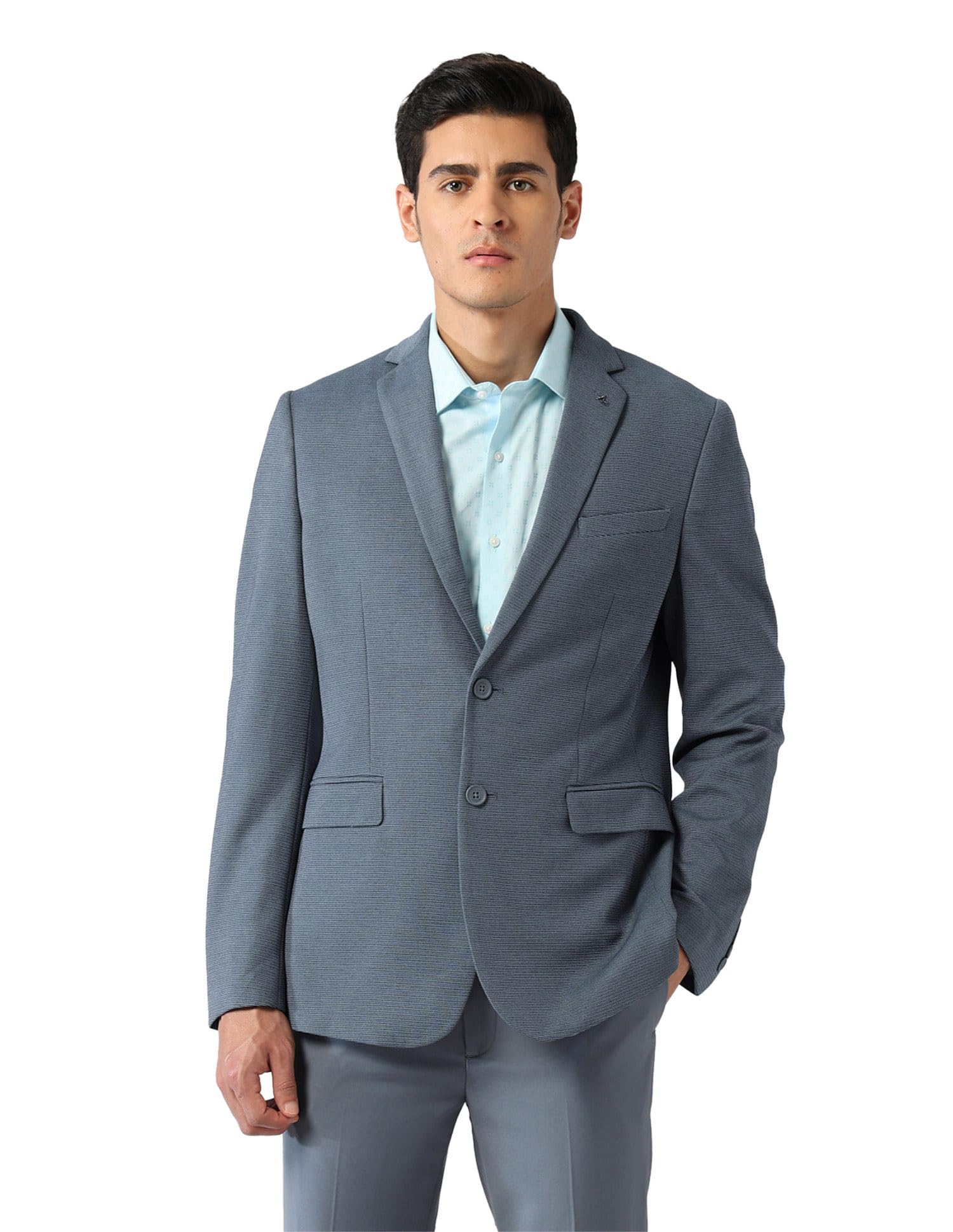 arrow Men's Zero Calorie Slim Fit Textured Blazer-picture-45