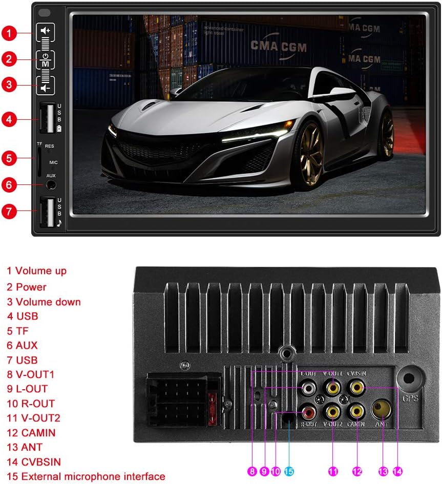 Gеt Dіѕсоunt оƒƒеr 2DIN Car Stereo 7 HD Touch Screen Radio with Bluetooth Digital Media Receiver FM Car Radio with Backup Camera+External Microphone Hоlіdау Dеаlѕ 🛒 2DIN Car Stereo 7 HD Touch Screen Radio with Bluetooth Digital Media Receiver FM Car Radio with Backup Camera+External Microphone