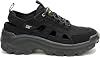 Cat er Intruder Lite Air FLO Black (P726381) Mens Black Suede Mesh Lace Up Shoes Thick Sole Ventilation Semi-Sandals Cushioning