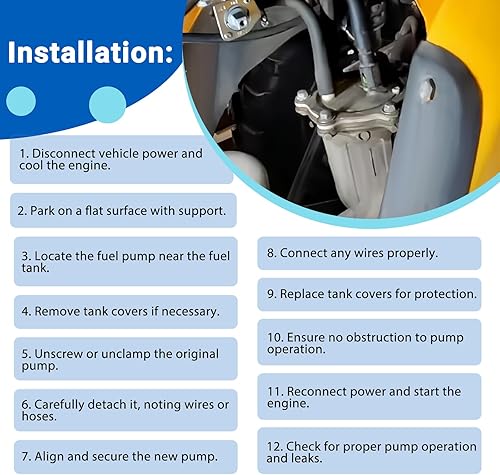 Miniatura 5 de Conjunto de bomba de combustible para Honda ATV Rancher 420 Foreman 500 TRX420 TRX500 700 2007-2014 Reemplazar 16700-HP5-602