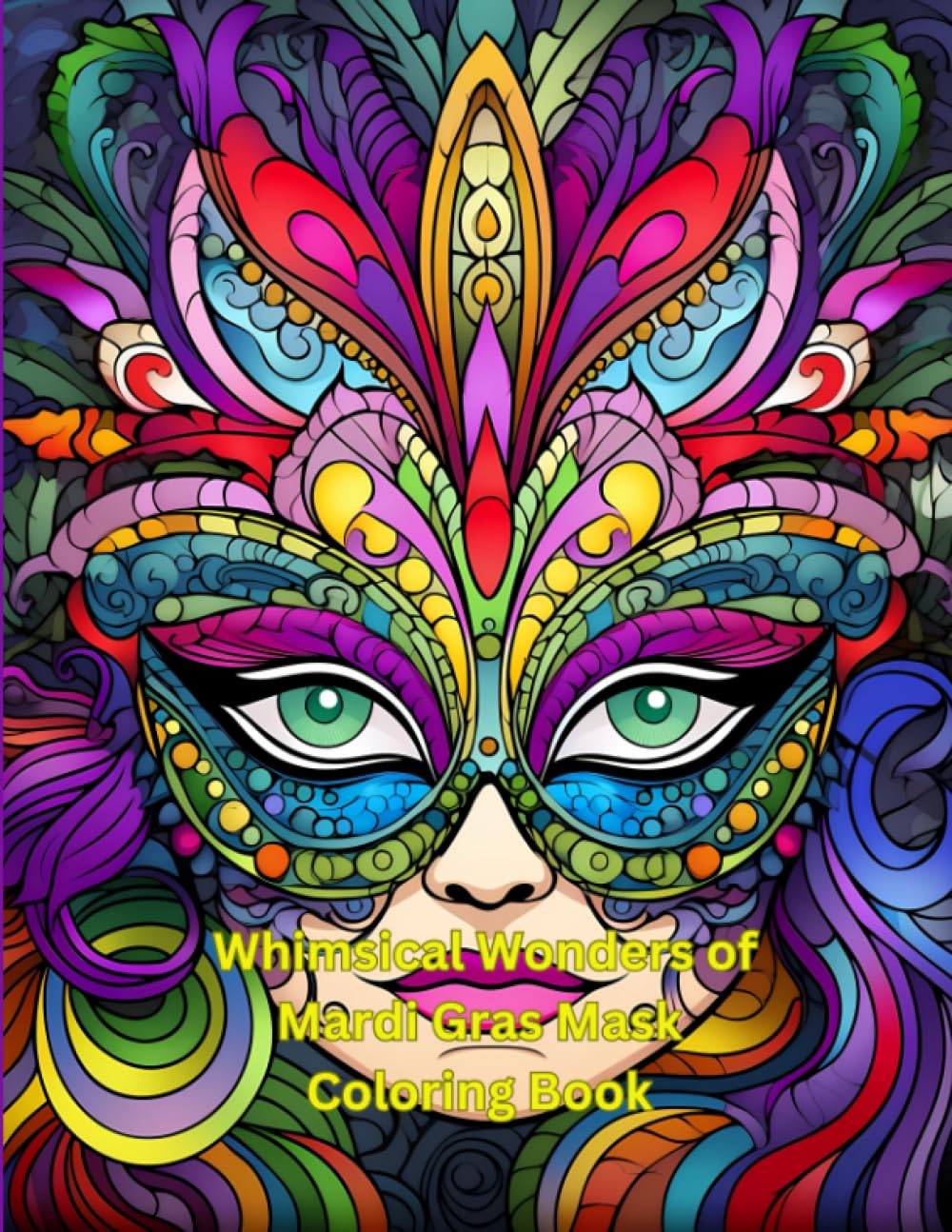 Whimsical Wonders of Mardi Gras Mask Coloring Book