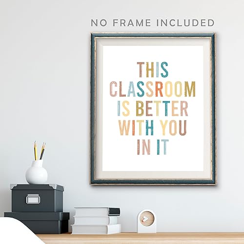 Miniatura 3 de This Classroom Is Better With You In It, Boho Classroom Decor, 8X10 inch Classroom Decorations Poster, Back to School, School Wall Art, Positive