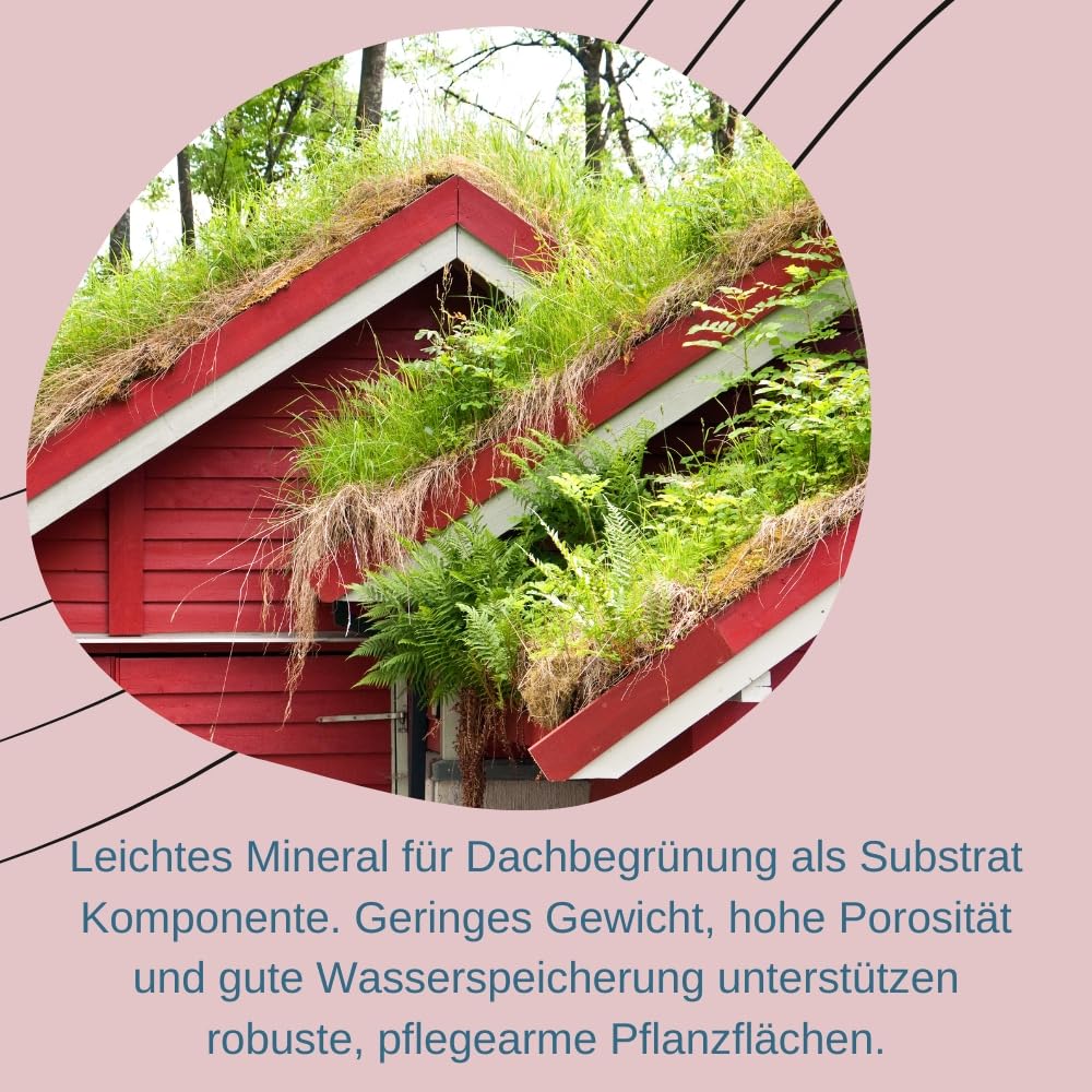 Edelbims 20 L 100% Natürlicher Bimsstein Bims Granulat Bimskies Drainage Pflanzgranulat Hydrokultur Dachbegrünung Mulch Substrat (8/16 mm)