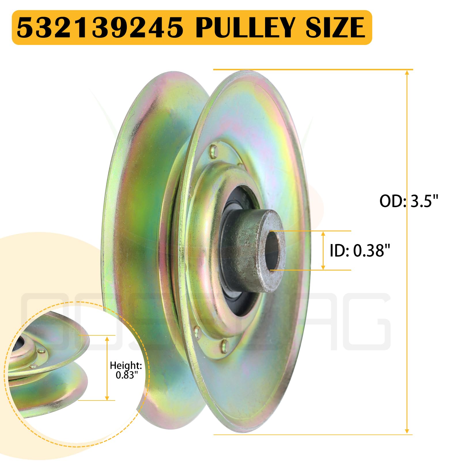 Amazon.com : BOSFLAG 127783 Pulley Idler Craftsman Replaces