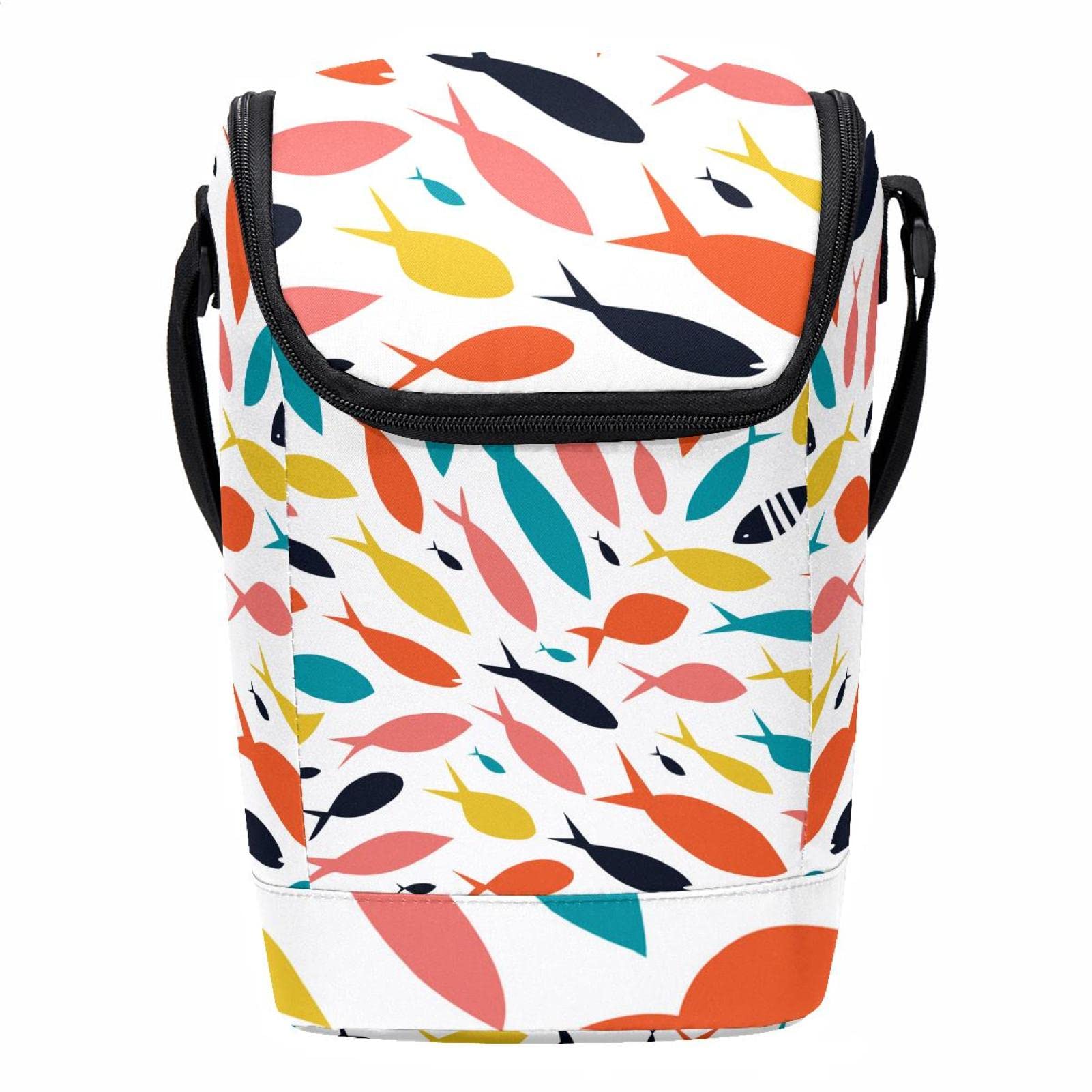 Bolsa de almuerzo de color blanco con diseño ligero y tamaño reutilizable