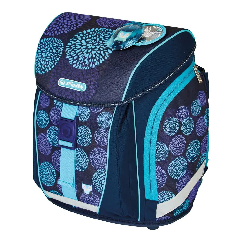 Herlitz® Schulrucksack Filolight Plus Jungen Schulranzen Rückentasche | Volumen 16L | Herren Damen Unisex Sport | Für Schüler Student | Inklusive Beutel und Federmappe | Flower Owl, multicoloured,