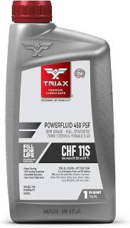 TRIAX Powerfluid 450 PSF CHF 11S Synthetic Power Steering Fluid for Audi BMW Mercedes Porsche VW - 1 Quart Long-Life