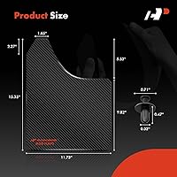 Vista 3 de A-Premium 2 unidades de protectores universales negros contra salpicaduras, aletas de barro, guardabarros, guardabarros, guardabarros, guardabarros