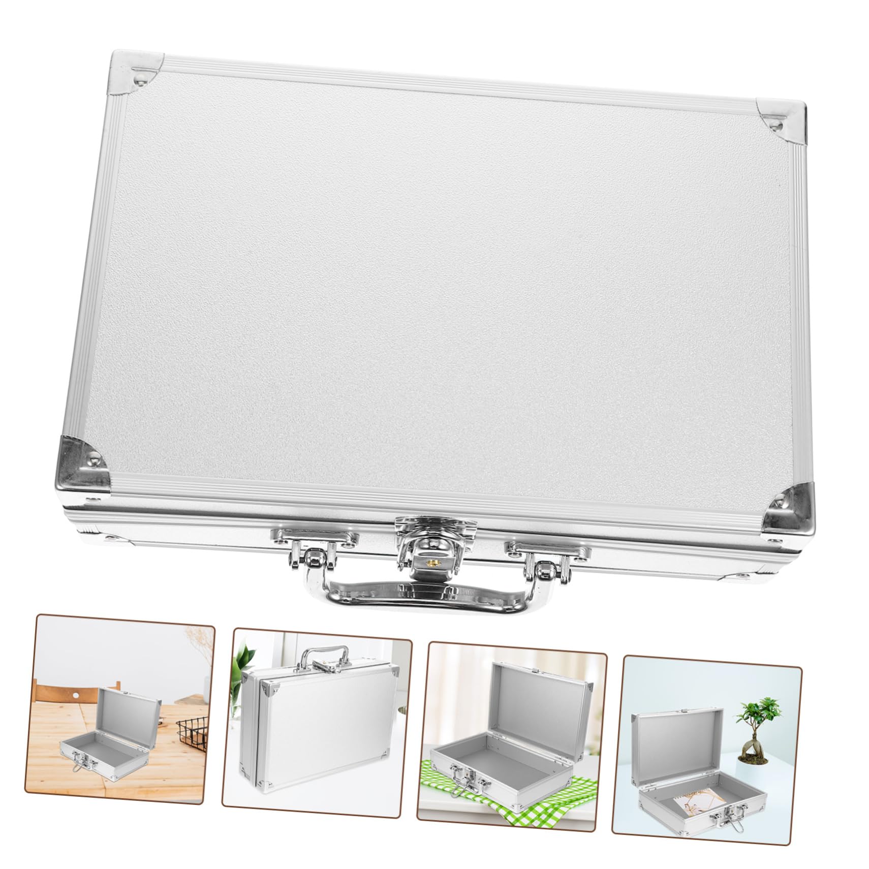 Angoily Valigia Portautensili Argento con Design Ergonomico in Lega di Alluminio Cassetta per Attrezzi e Uso Versatile Colore Casuale Pratica per Casa e Ufficio