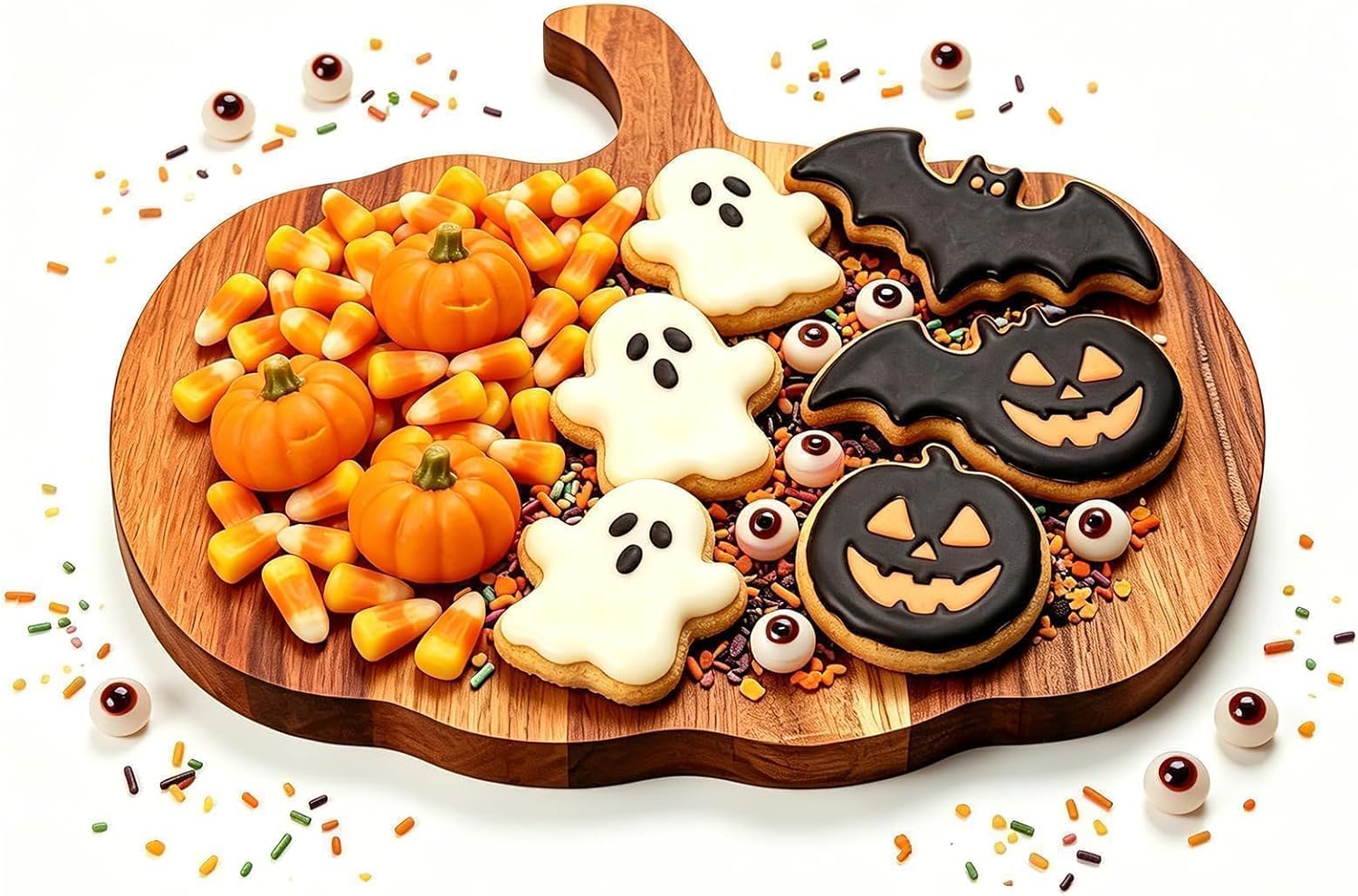 Halloween Pumpkin Cutting Board for Kitchen Charcuterie Plate Fall Decor