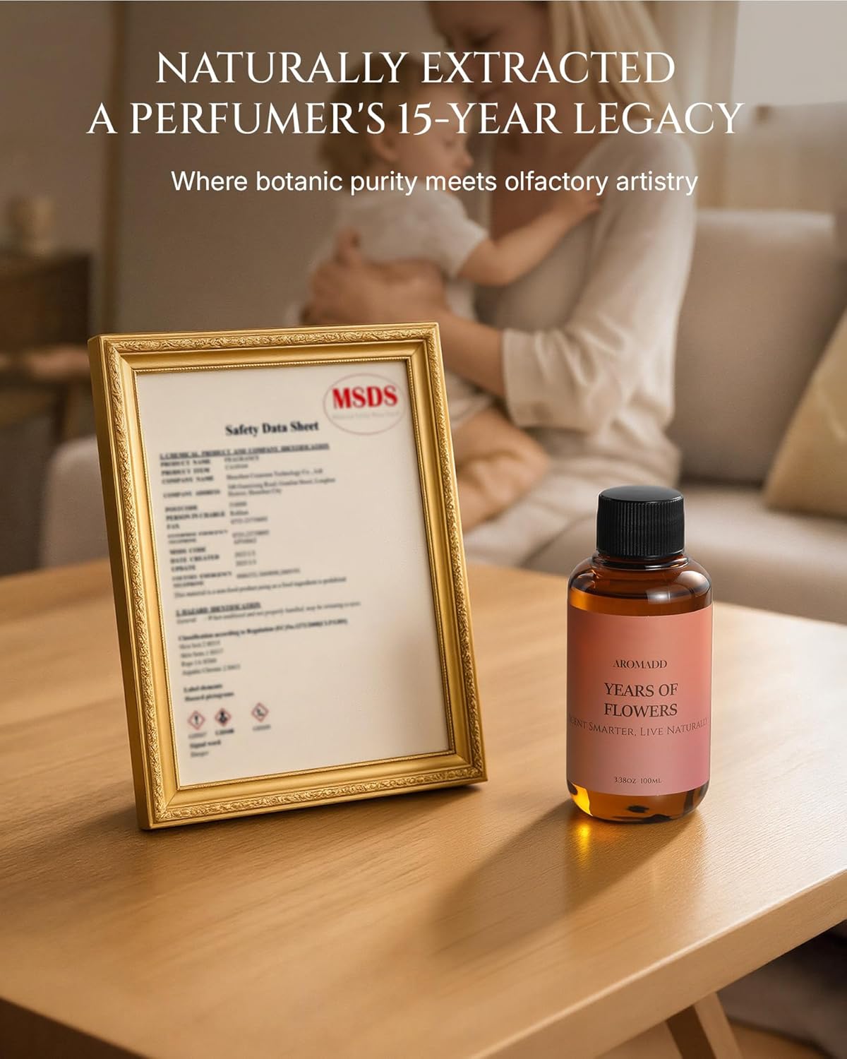 Aromadd Years of Flowers Diffuser Oil Inspired by Luxury Hotel Scent, Essential Oils for Waterless Diffuser, Freesia & Osmanthus, Long-Lasting & Natural Home Fragrance - 3.38 fl oz (100 mL) - Image 5