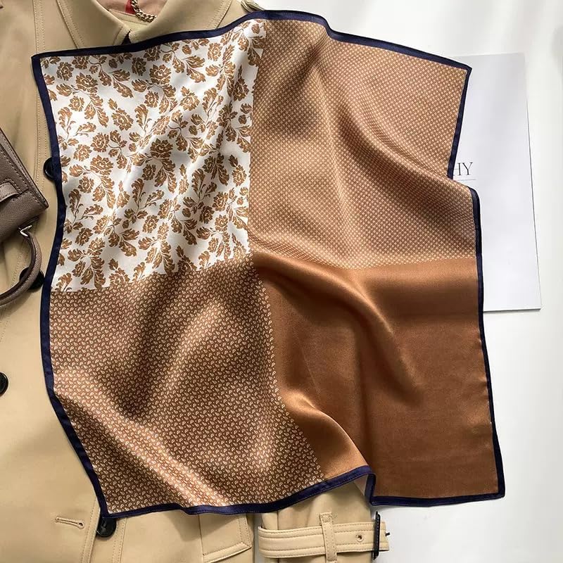Image of ANDANTINO 100% Mulberry Silk Scarf -21 inch Square Neckerchief with Gift Packed