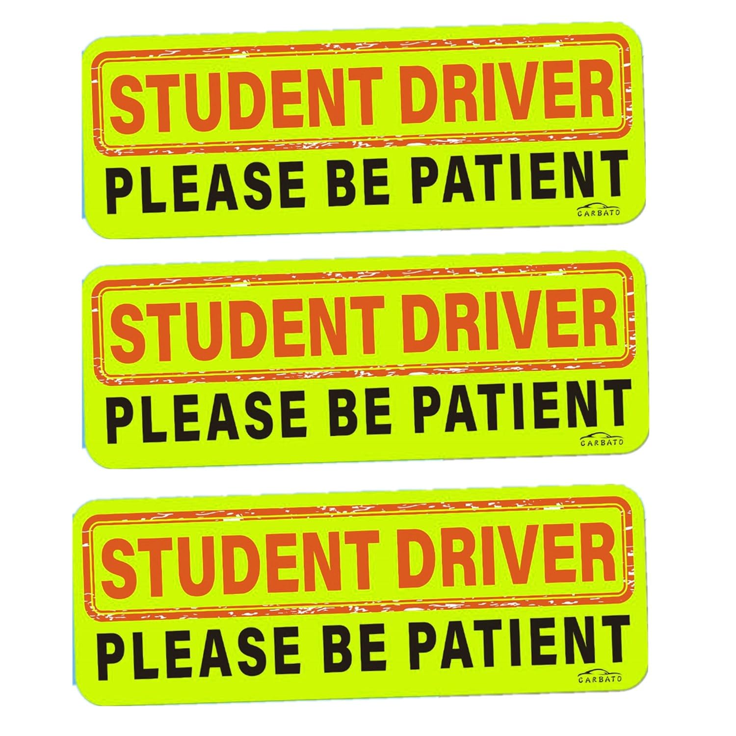 CARBATO Student Driver Magnet for Car - Vehicle Bumper Magnet Safety Magnet Sticker (3Pack)