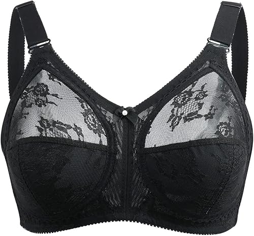 Miniatura 5 de Brasier de encaje minimizador sin forro para mujer, talla grande, cobertura completa