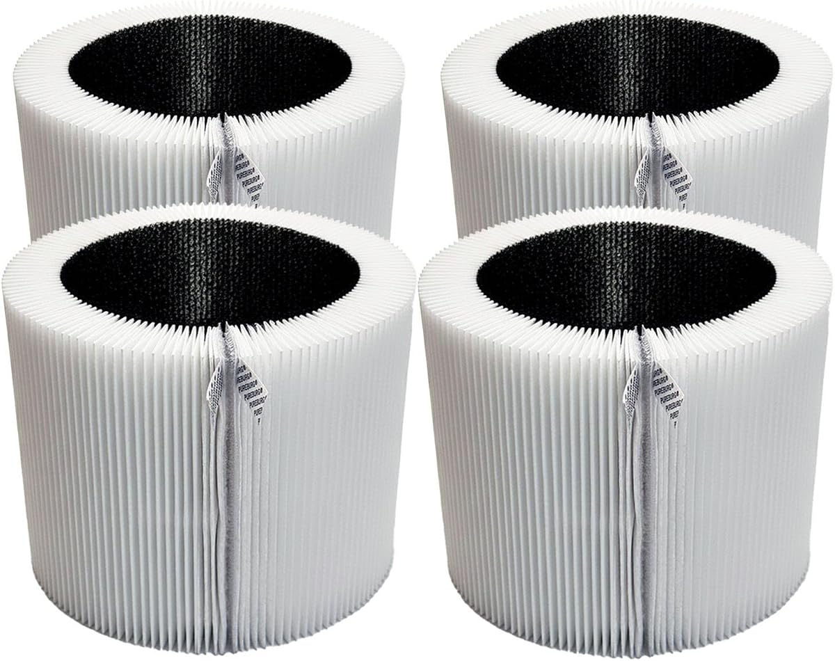 PUREBURG Replacement Filter Compatible with Blueair Mini Restful Air Purifier SC9i, Pack of 4, H13 True HEPA Carbon Mesh 2-in-1 Odor Reduction