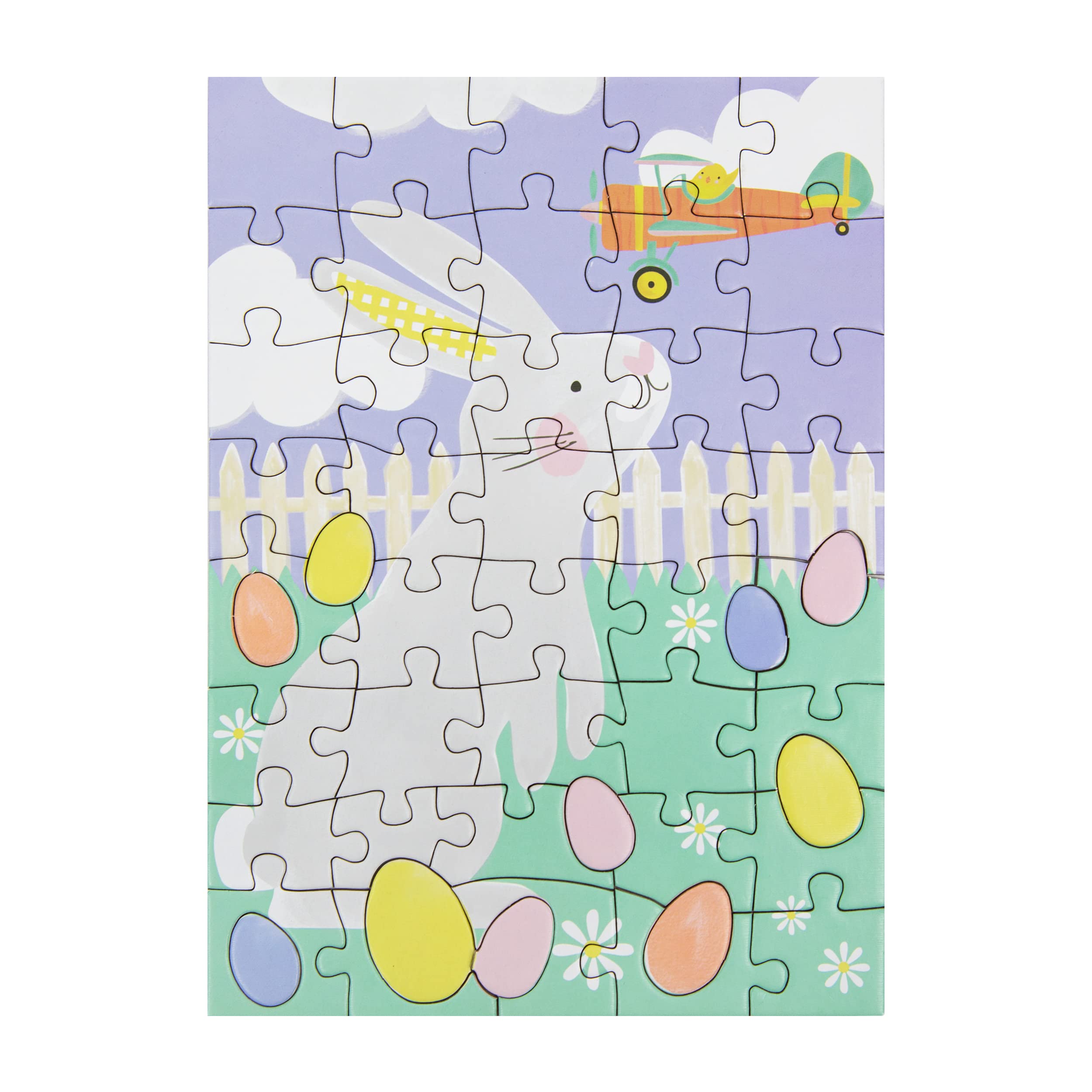 50 Piece Easter Puzzle for Children | Spring Bunny Rabbit Party Bag Gifts for Kids Jigsaw Games Age 3+ Present Box Filler By Talking Tables