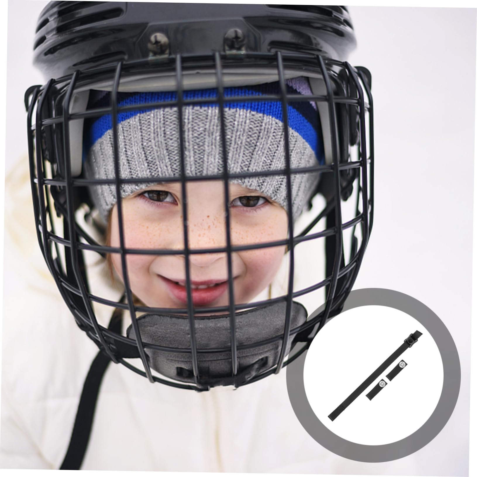 SUPVOX Accesorios para Cascos De Hockey. Casco Rapido Equipo Cordón De La Barbilla del Sombrero Sombreros Casco De Críquet Correa para La Barbilla Tapa Mentón COU Black Poliéster