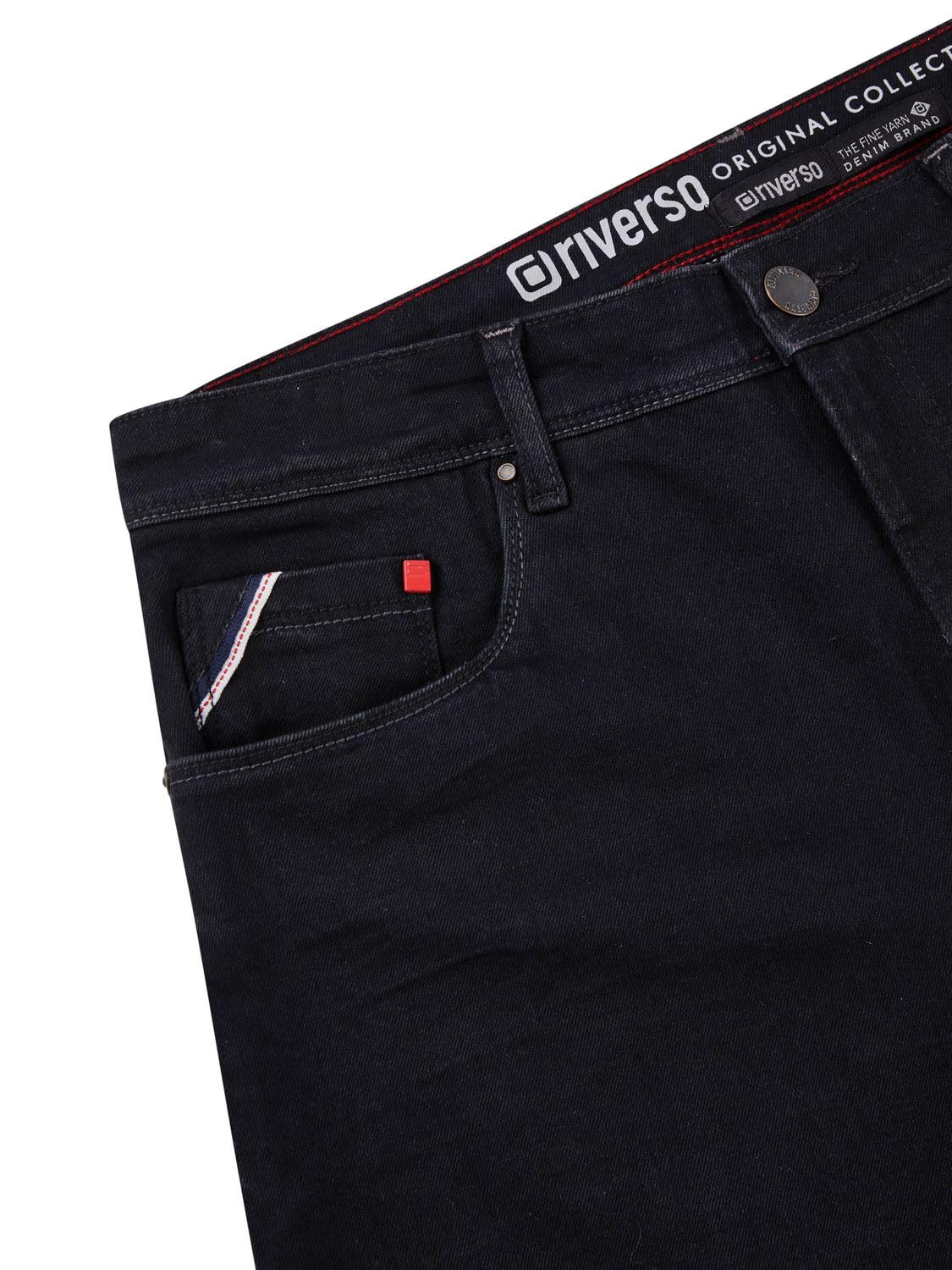 riverso Jeans Shorts Herren Stretch Kurz Regular Fit RIVUdo | Kurze Hosen Bermuda Shorts Sommer Denim Einfarbig Grau Blau Schwarz 30 31 32 33 34 36 38 40 42 44 46