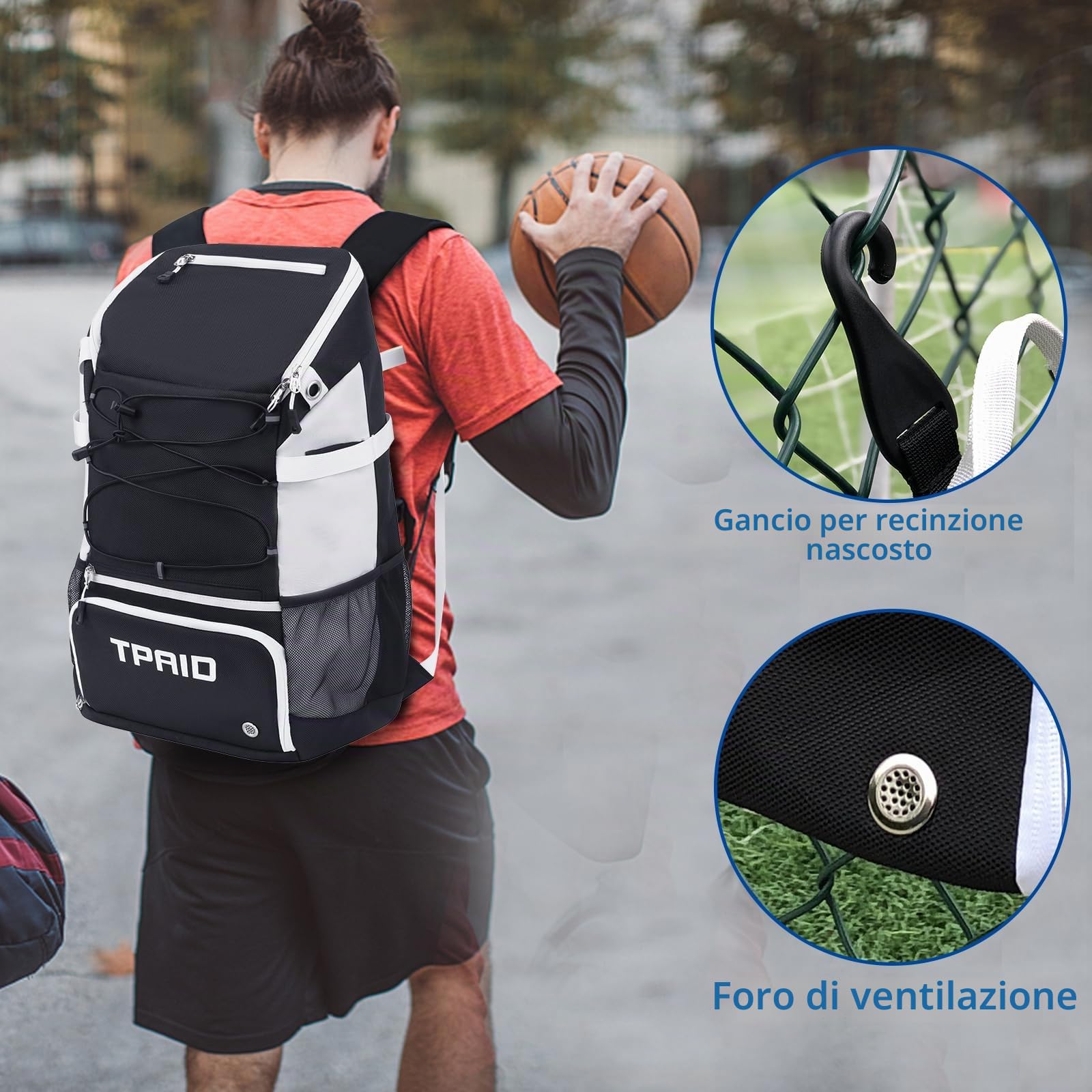 KINGSLONG Borsa da baseball Zaino da baseball per giovani e adulti con scomparto per scarpe impermeabile Softaball Borsa per mazze da baseball, T-Ball e softball, supporto esterno per guanti e casco