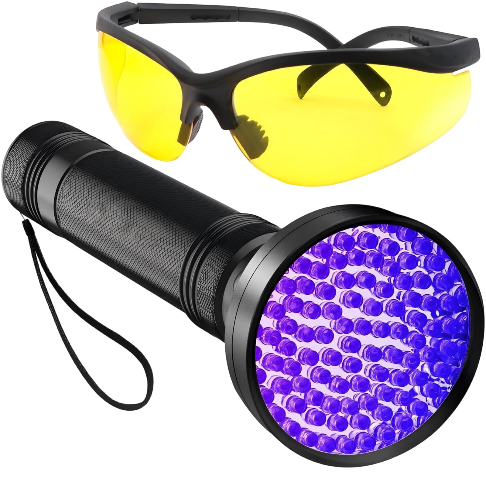 KAHDGSS Professional Auto AC Leak Detector with Glasses and Oil Dye for Accurate Detection Auto Air Conditioners Flashlight Leak Detector
