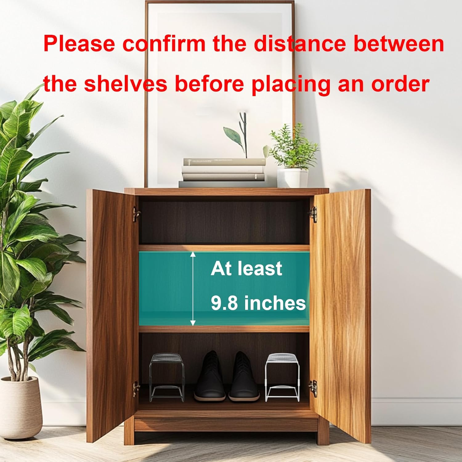 CiBiZi Shoe Slots Organizer 10Pack Metal Shoe Stackers for a Pair of Shoes Display Shelf Shoe Holder Shoe Storage Closet Organizers Shoe Space Saver Organizador de Zapatos Black