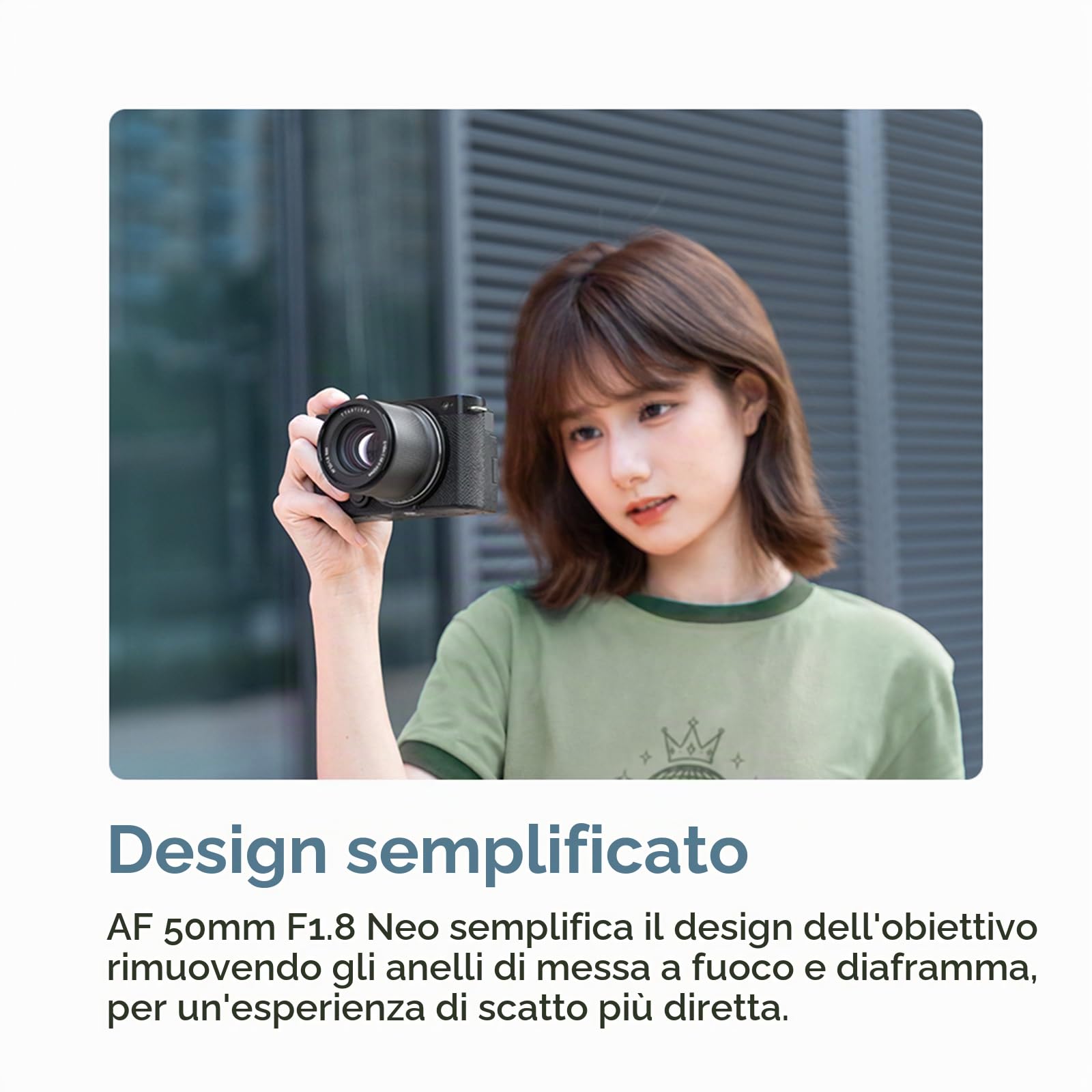 TTARTISAN 50mm f/1.8 Neo L Autofocus Full-Frame Fixed Focal Length per L-Mount | Design leggero fai da te con custodia per obiettivo stampata 3D per principianti, compatibile con T TL TL2 CL SL