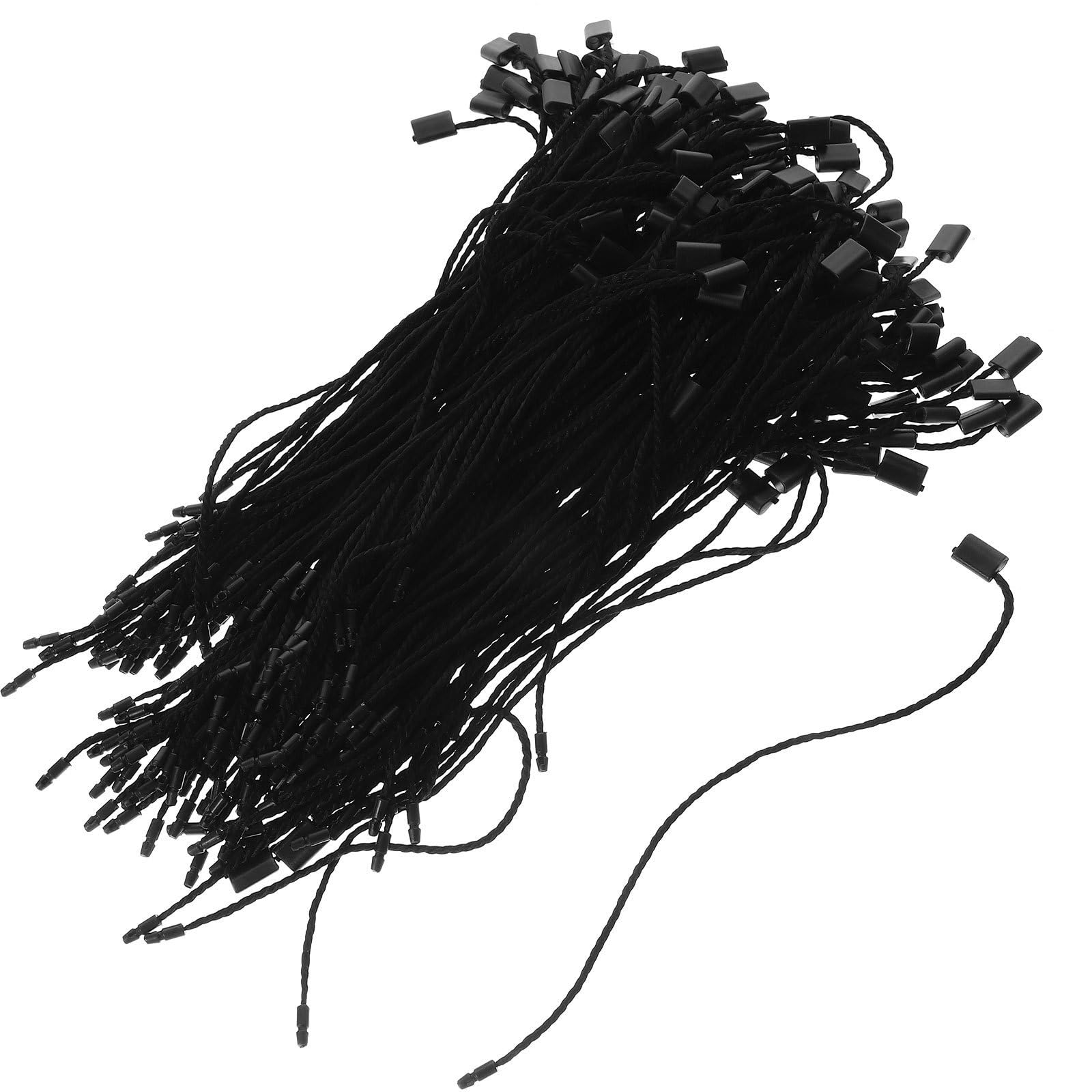Cierre a presión para etiquetas LALAFINA, 1900 cordones de algodón negro que protegen tu ropa