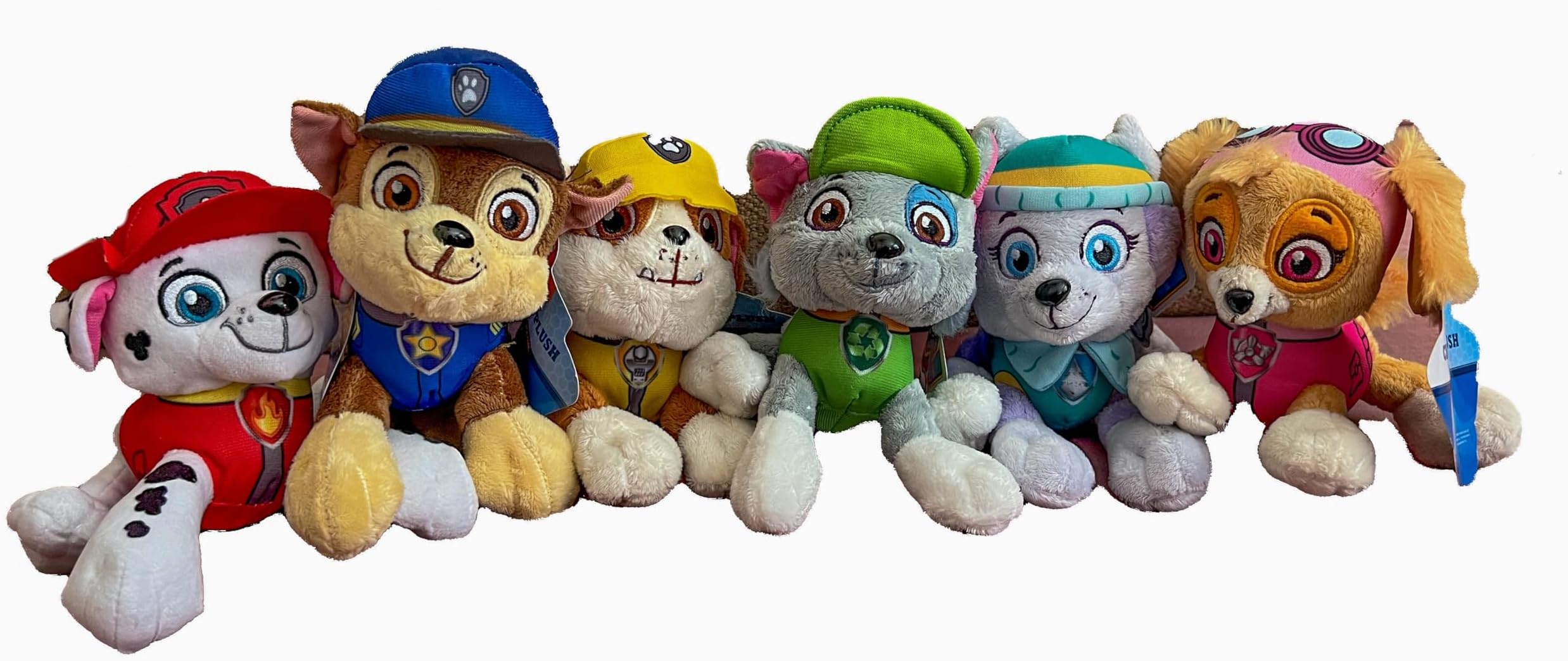 PAW Patrol 6" Plush Toy SET of 6 Characters Marshall Skye Everest Rocky Rubble Chase
