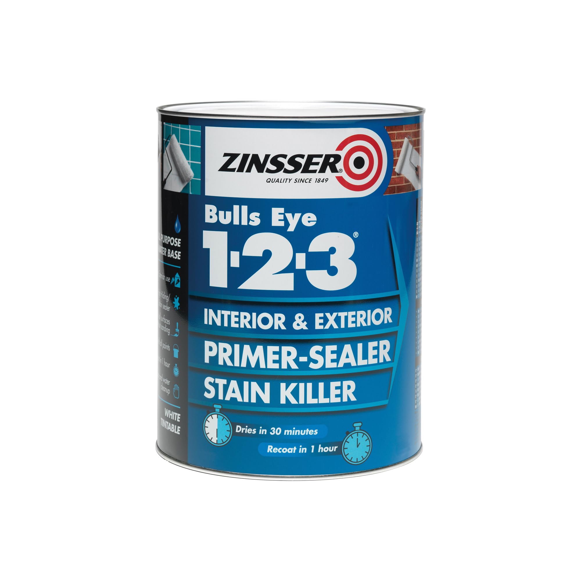 Bullseye 1-2-3 Primer-Sealer & Stain Killer 5 Litre White