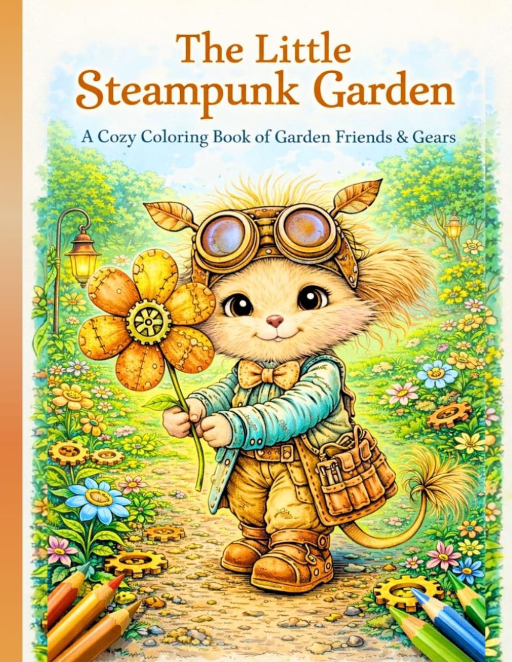 The Little Steampunk Garden: A Cozy Coloring Book Filled with Whimsical Garden Friends, Gentle Gears, and Relaxing Steampunk Charm