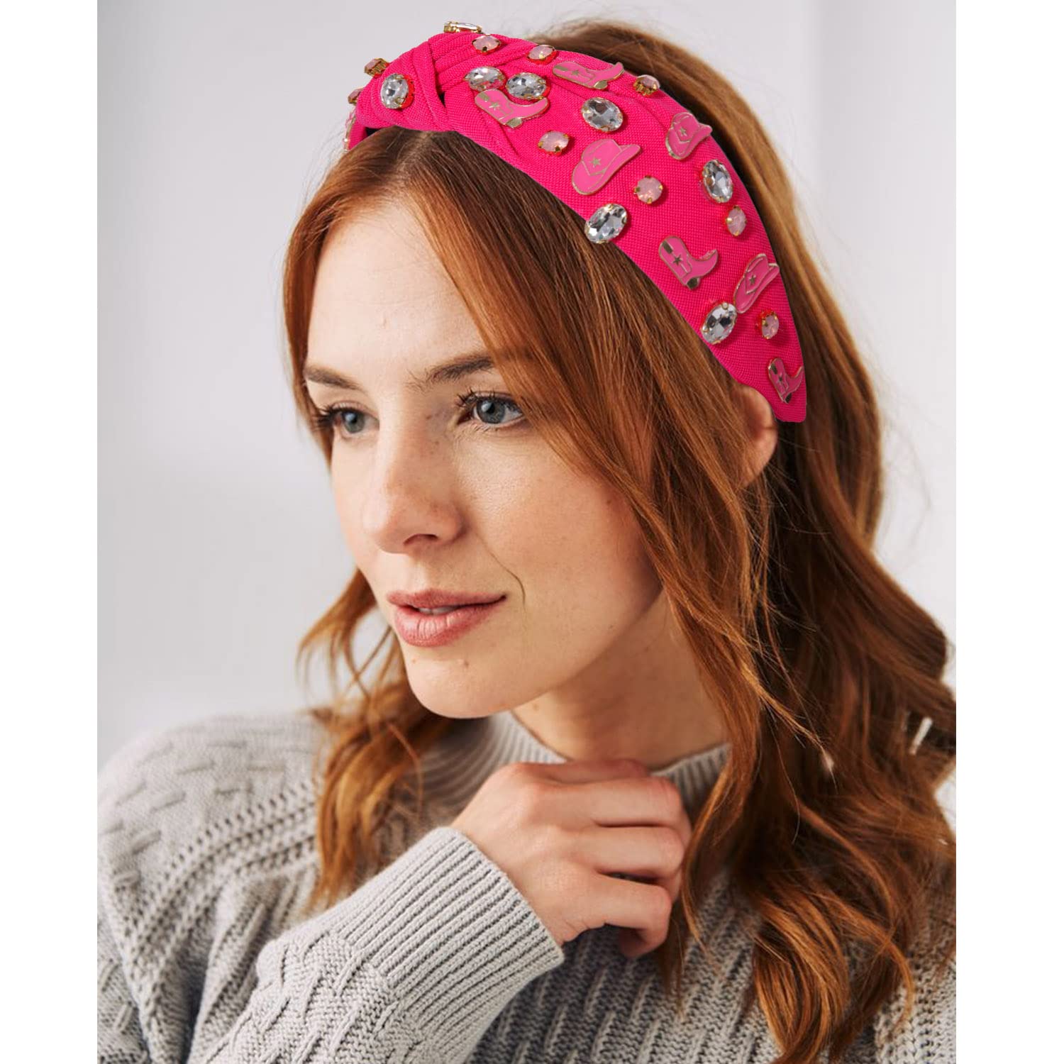 Amazon.com : mokkia Hot Pink Headband Western Headbands for 