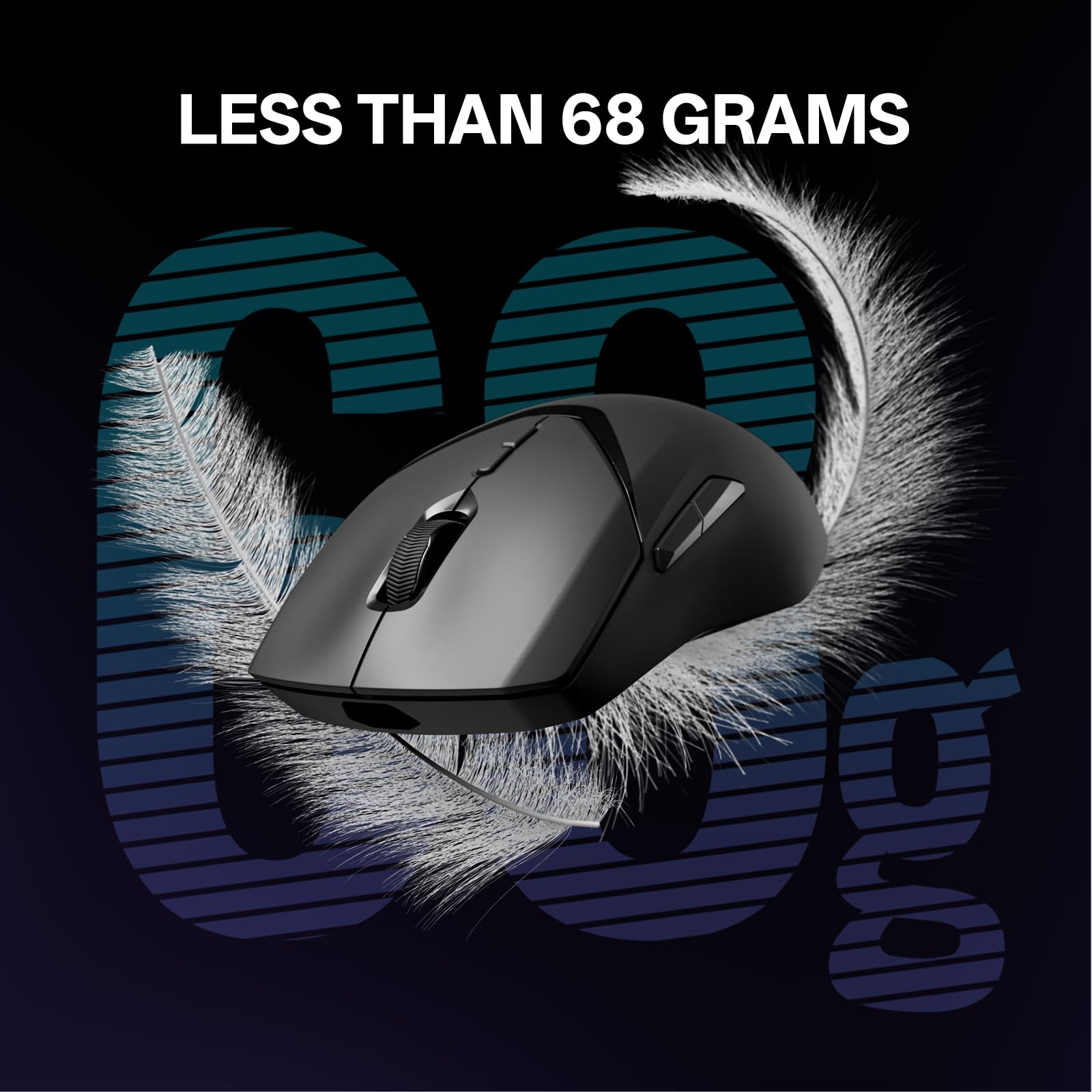 Rapoo VT9Pro - Ratón inalámbrico para juegos, 26000 DPI, mouse superligero 4K para juegos de sondeo, mouse óptico con sensor PAW 3398 para PC portátil, 10 botones programables, batería de larga