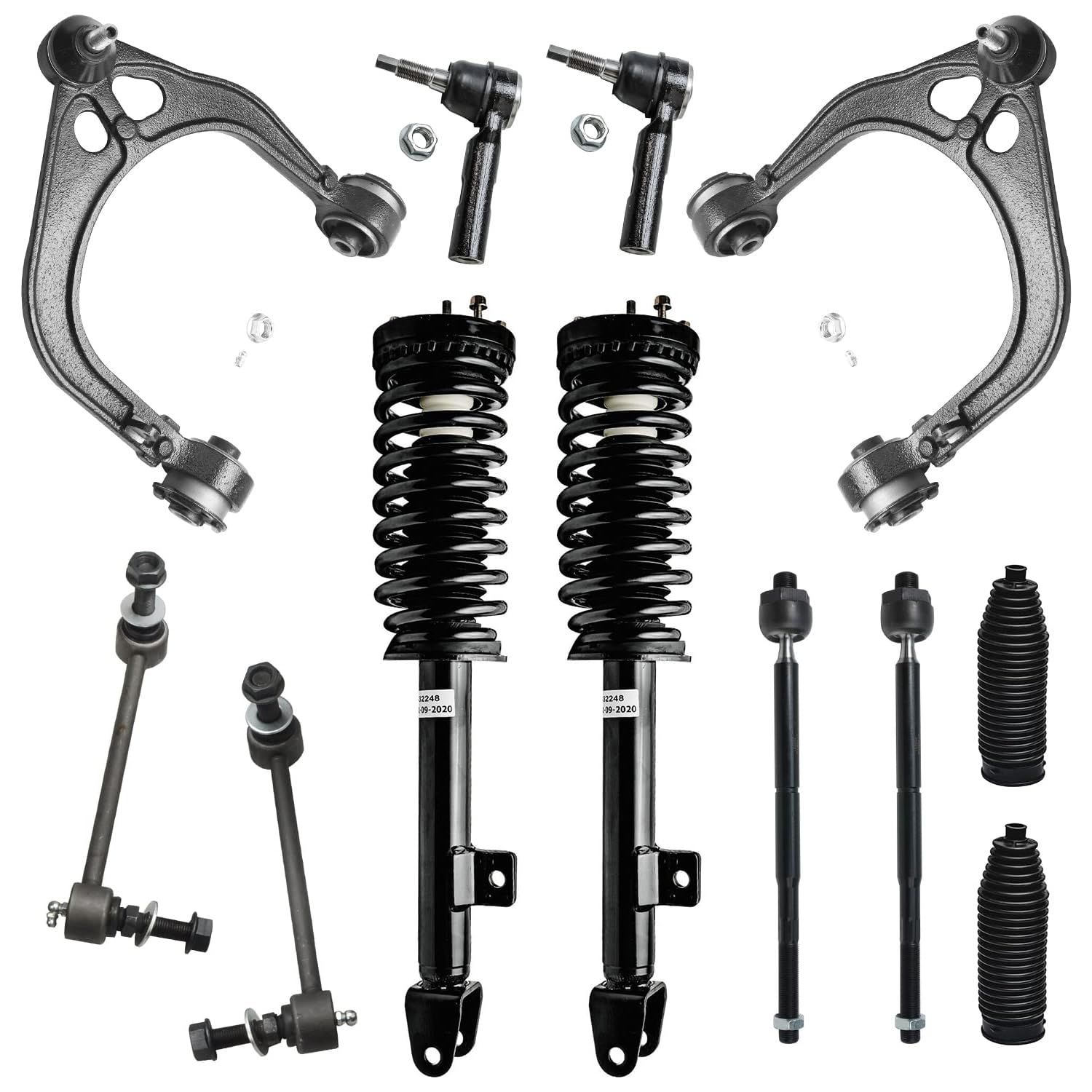 Detroit Axle -12pc RWD Front End Suspension Kit for 05-10 Chrysler 300