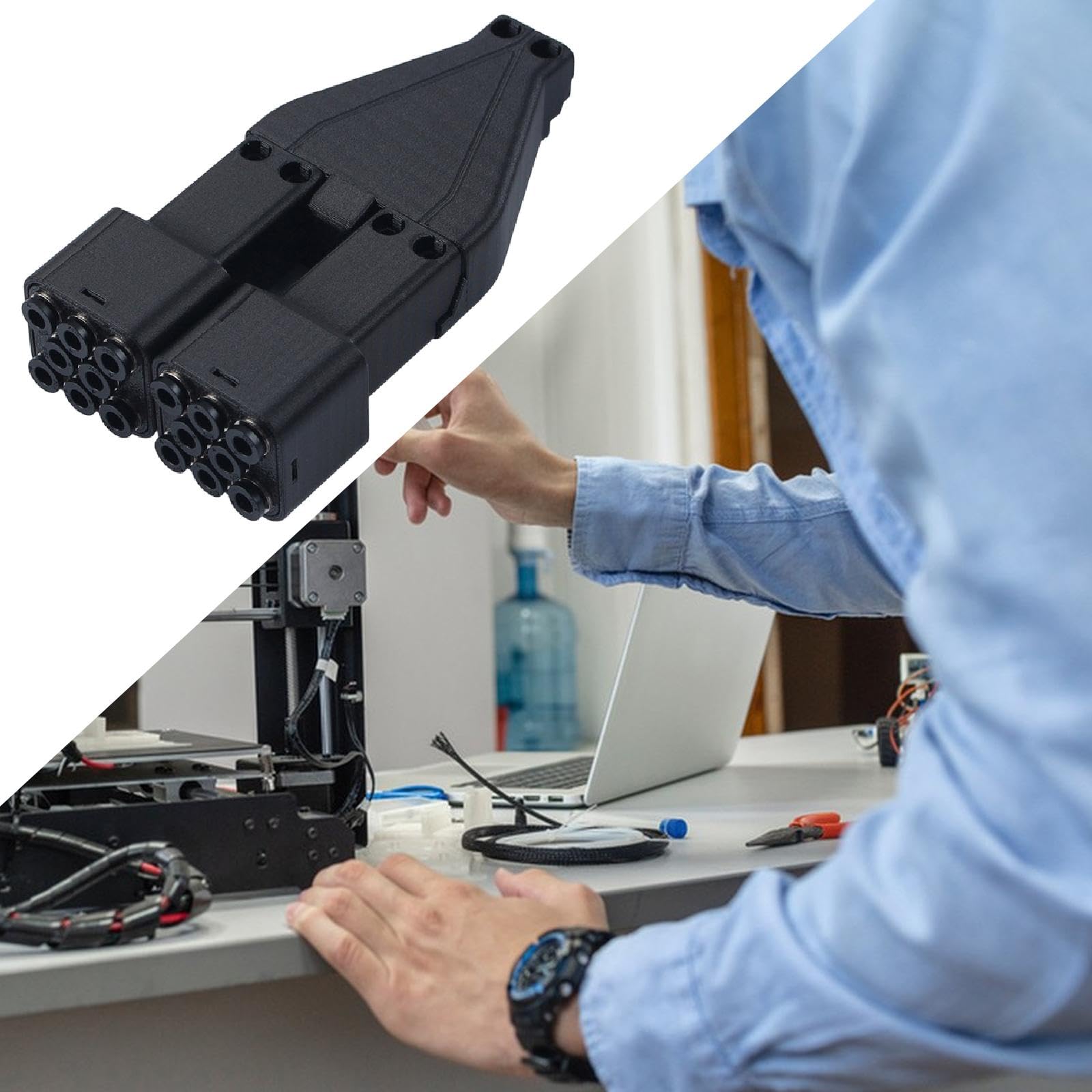 Concentrador de filamento 16 en 1 Accesorios de Impresora 3D de Alta Resistencia Suministros versátiles para impresión 3D Instalación Sencilla
