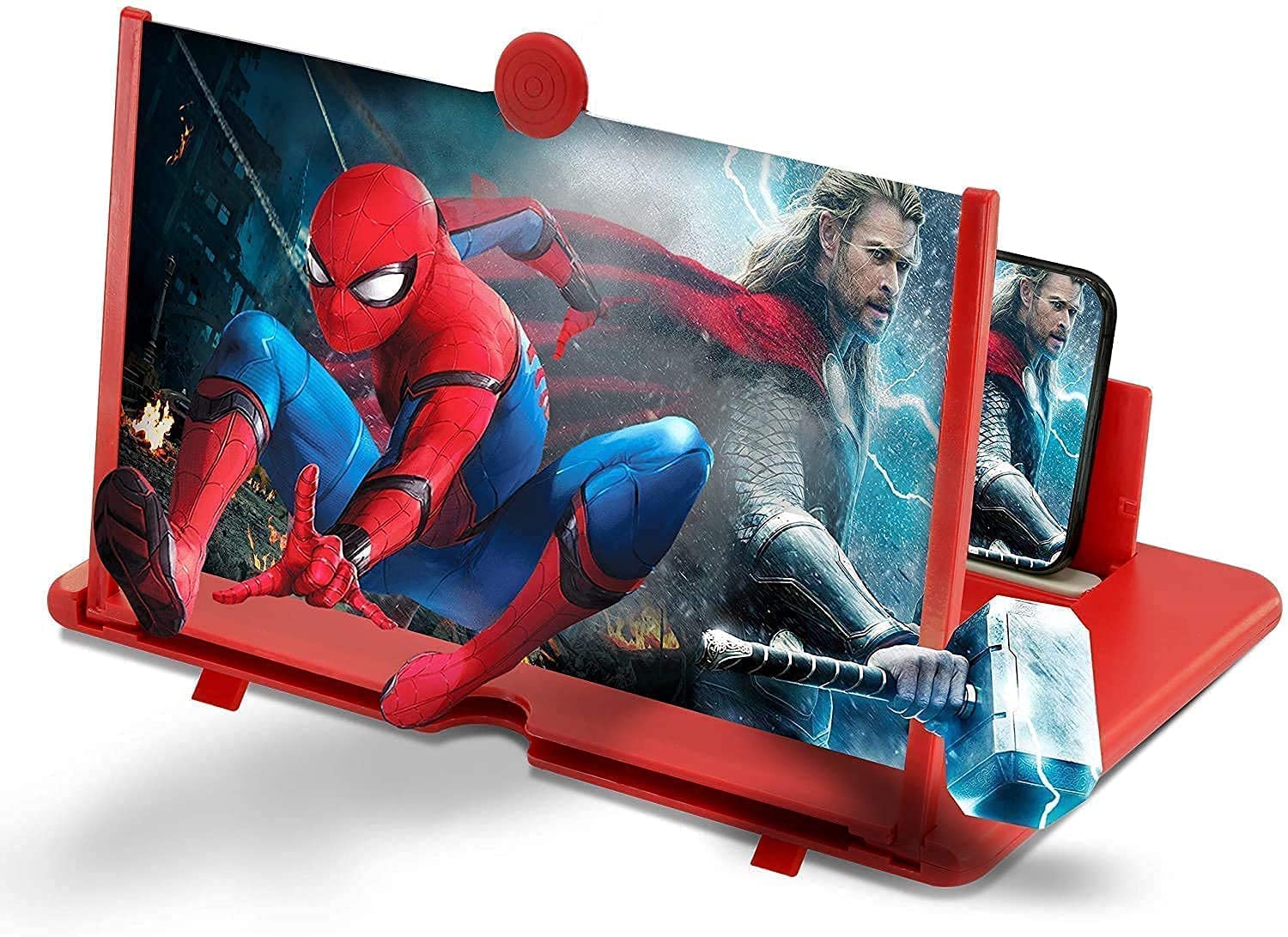 15 Years Warranty 12 Inch 3D HD Smartphone Screen Magnifier with Foldable Stand – Portable Mobile Video Amplifier, Lightweight Phone Screen Enlarger for Movies, Gaming & Streaming – RED-picture-28