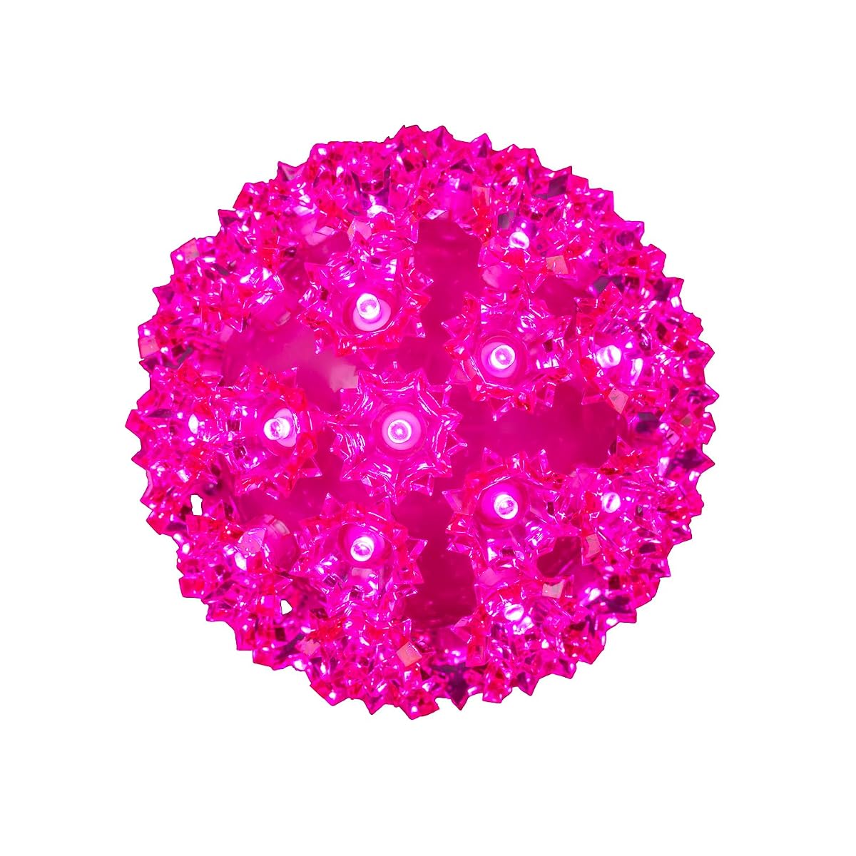 Novelty Lights 50 LED Light Sphere, 6in Hanging Decor, Pink, Plastic, Model