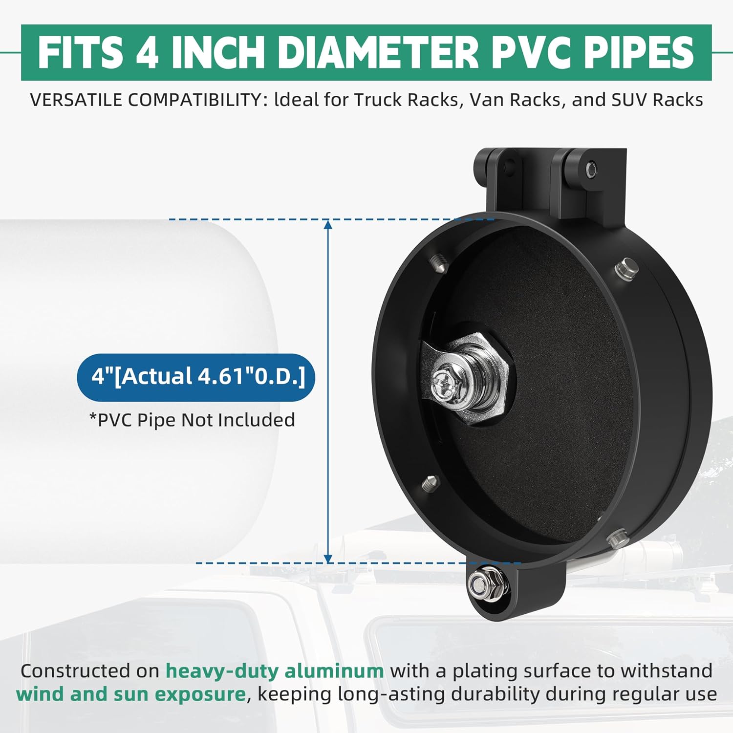 Conduit Carrier Kit Fit 4 Inch Diameter PVC Pipe, Reliable Protection Locking Mechanism Strong Stability, Black