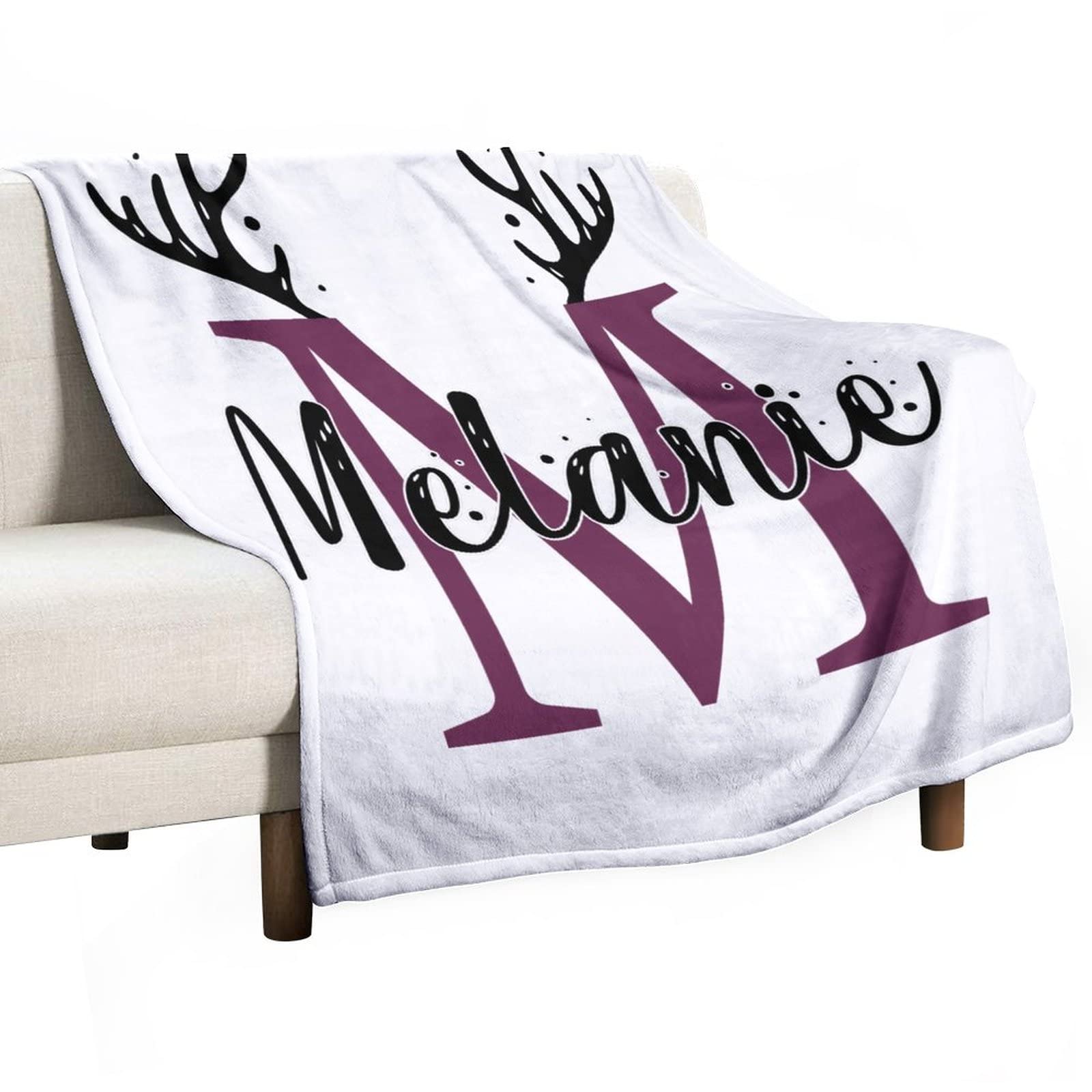 Couverture flanelle lit plaid réversible personnalisé M