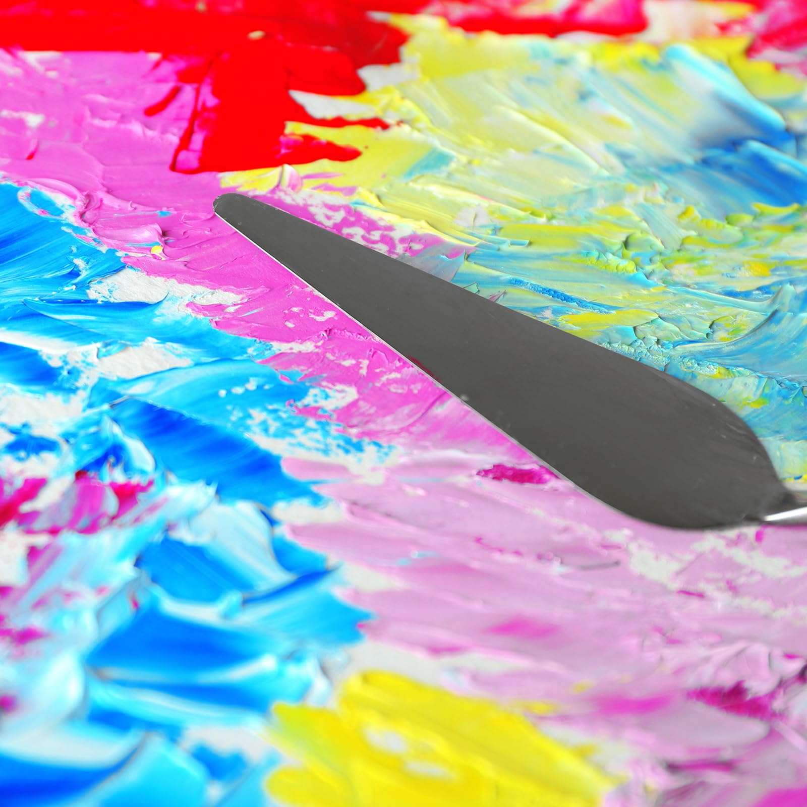 QUARKZMAN 9pz E1-E9 Set Spatole per Pittura Spatola Artistica Acciaio Inossidabile Coltelli Pallet Verniciatura Raschietti con Manico Plastica per Diffusione Miscelazione Olio Acrilico