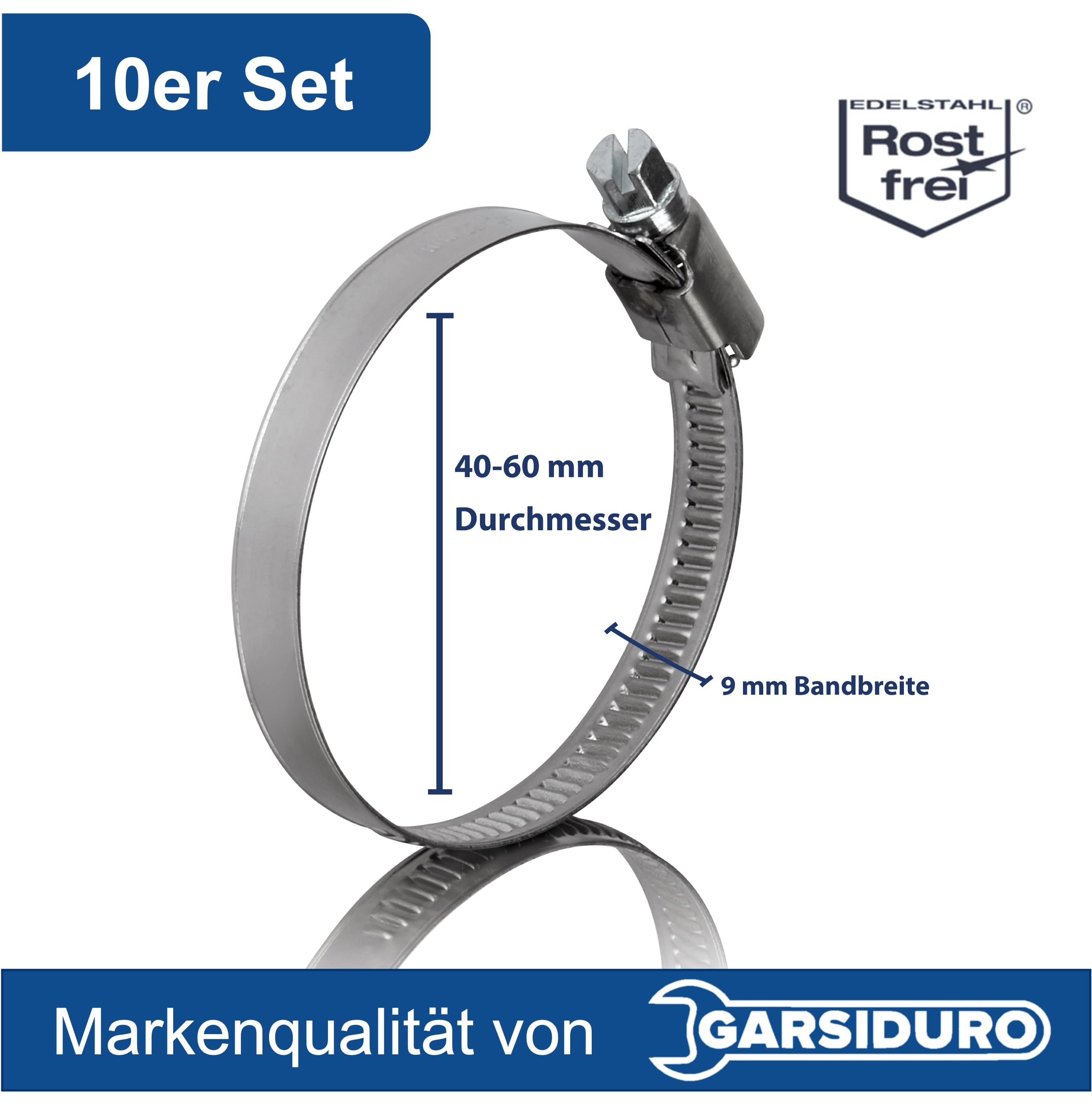 Lot De 10 Colliers De Serrage Acier Inoxydable Réglables 23-27 Mm – Colliers Double Oreille Robuste Pour Tuyaux & Flexibles