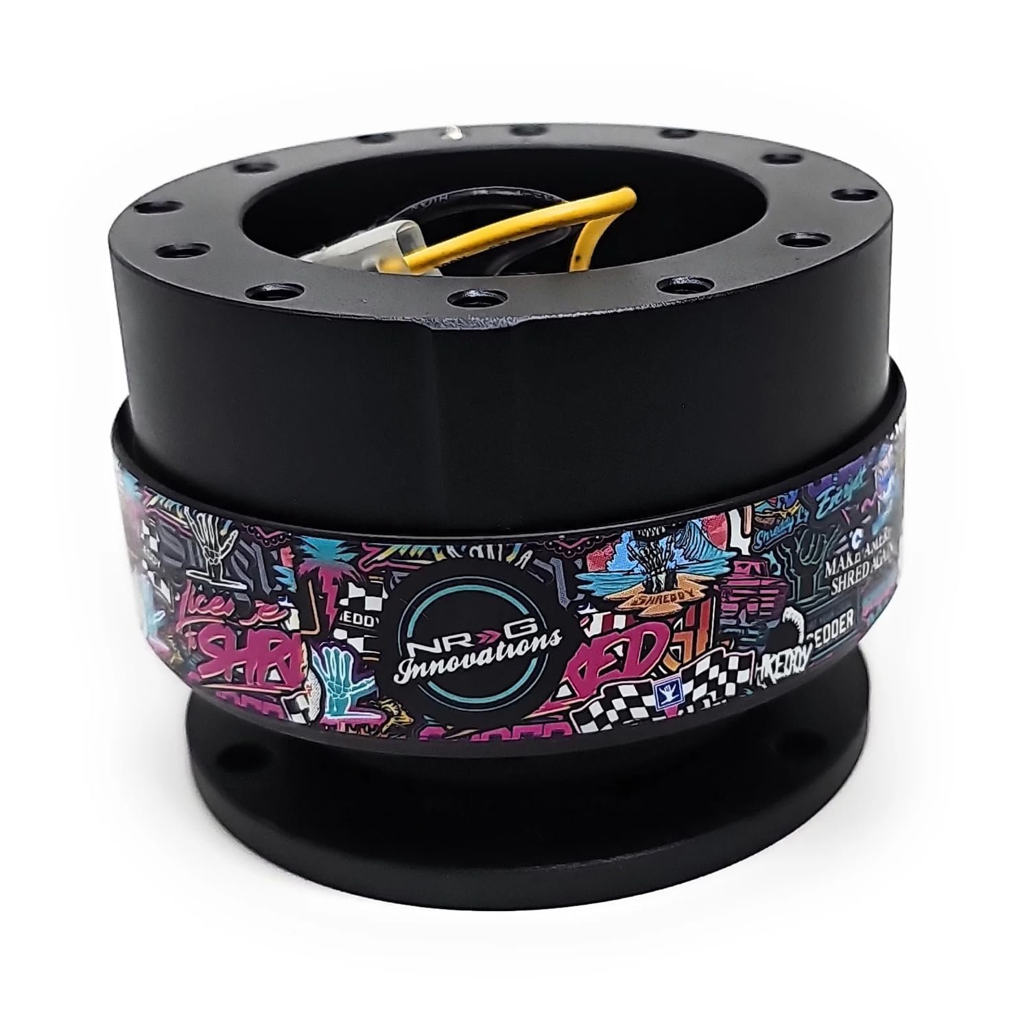 NRG SRK-200BK-SDY SHREDDY ステアリング チン音 Amazon.com: NRG Innovations Quick Release - Black Body/Black ring