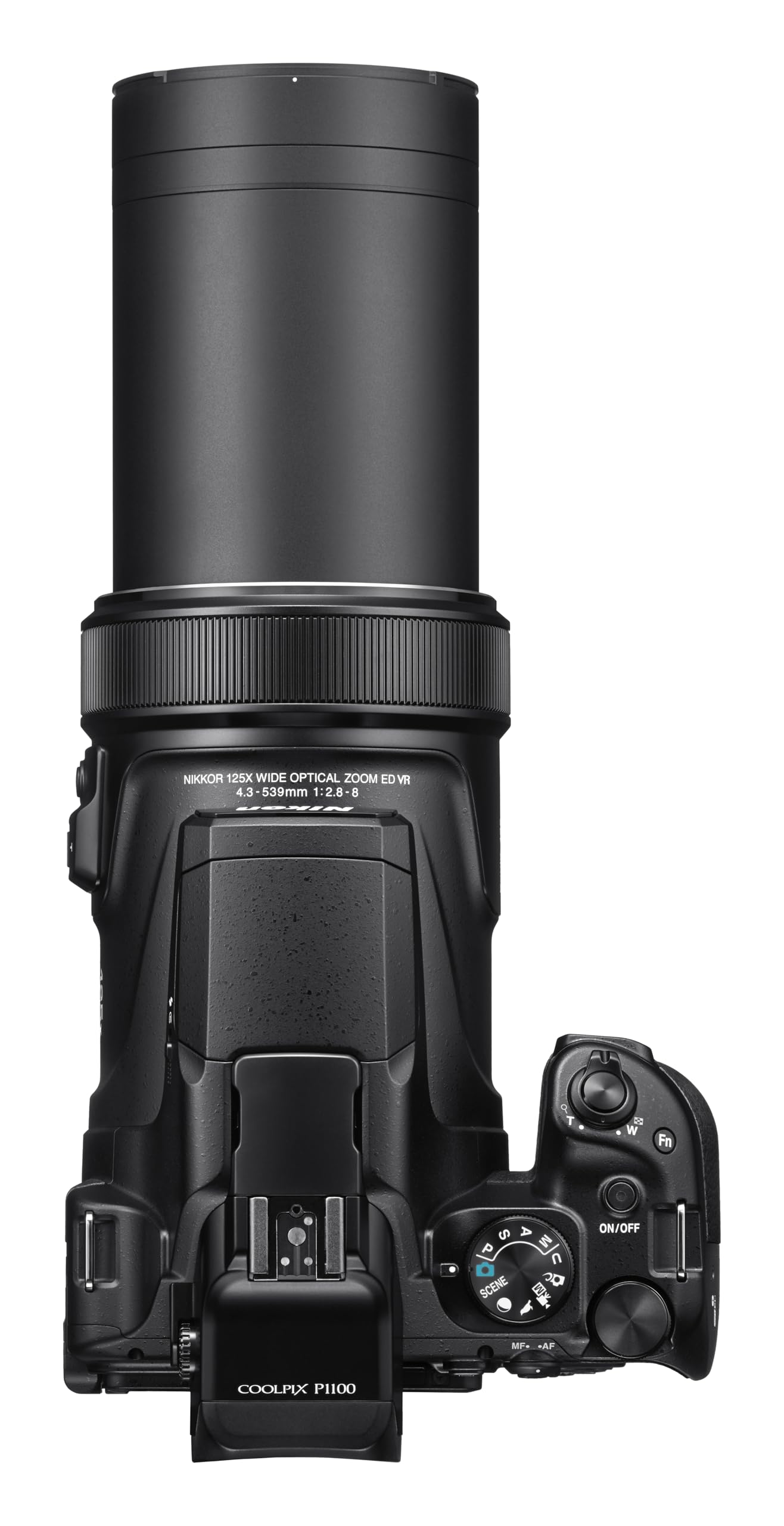 Nikon Coolpix P1100 Fotocamera Bridge, Zoom Ottico 125x (24-3000mm), Sensore CMOS 16 MP, Video 4K UHD, Stabilizzazione Ottica VR, LCD Articolato 3.2", Nero [Nital card: 4 anni di garanzia]
