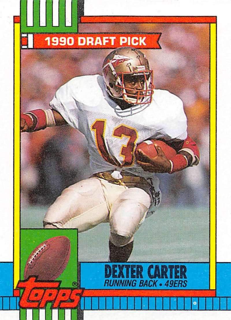 rare 90s football cards Amazon.com: 1990 Topps Football #6 Dexter Carter RC Rookie Card San  Francisco 49ers Official NFL Trading Card From Topps : Sports & Outdoors