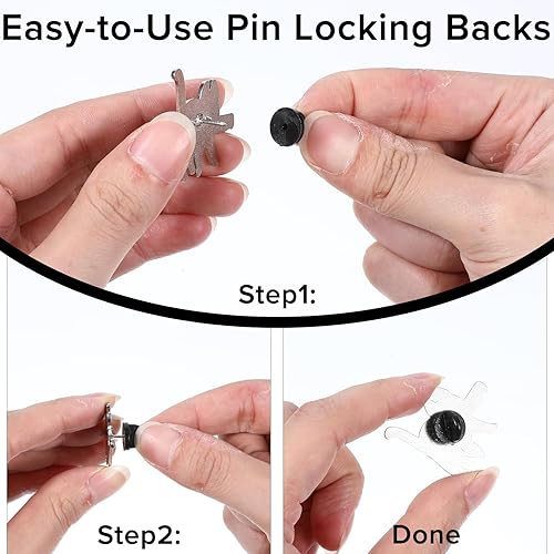 Miniatura 3 de 250 piezas de pasadores de goma, parte trasera de alfiler de solapa, repuesto de tapa de alfiler, orejas de ratón de goma de PVC, para insignia de