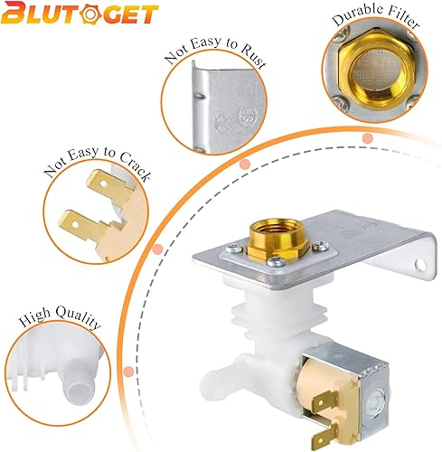 Miniatura 2 de Blutoget-Fit - Válvula de entrada de agua para lavavajillas 2024 mejorada 154637401 por Blutoget-Fit para lavavajillas Frigi-daire Crosley Tappan