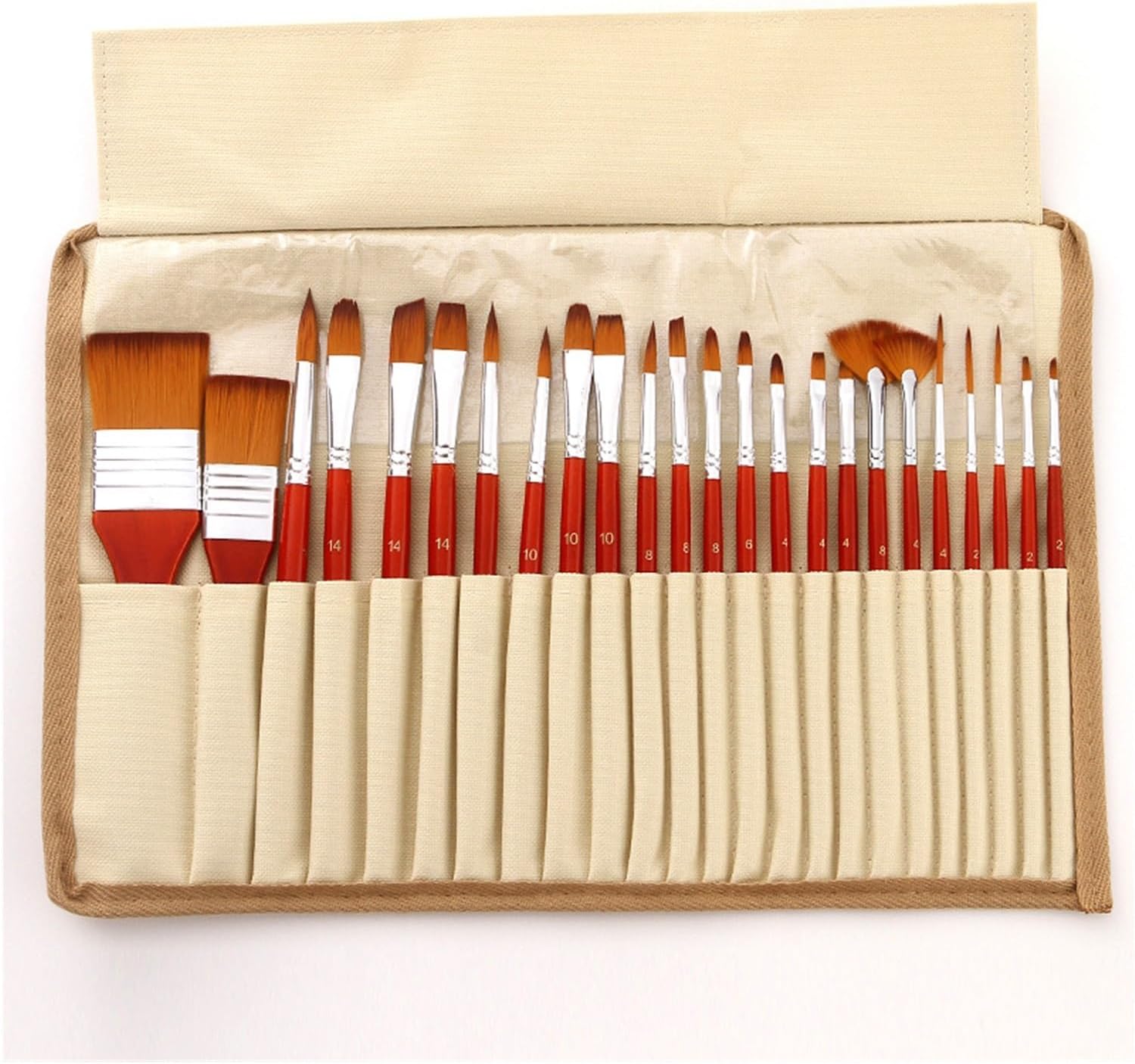 24 pcs/Set Nylon Hair Watercolor Paint Brush Pen Scrubbing Scraper Acrylic Painting Art Brushes Supplies
