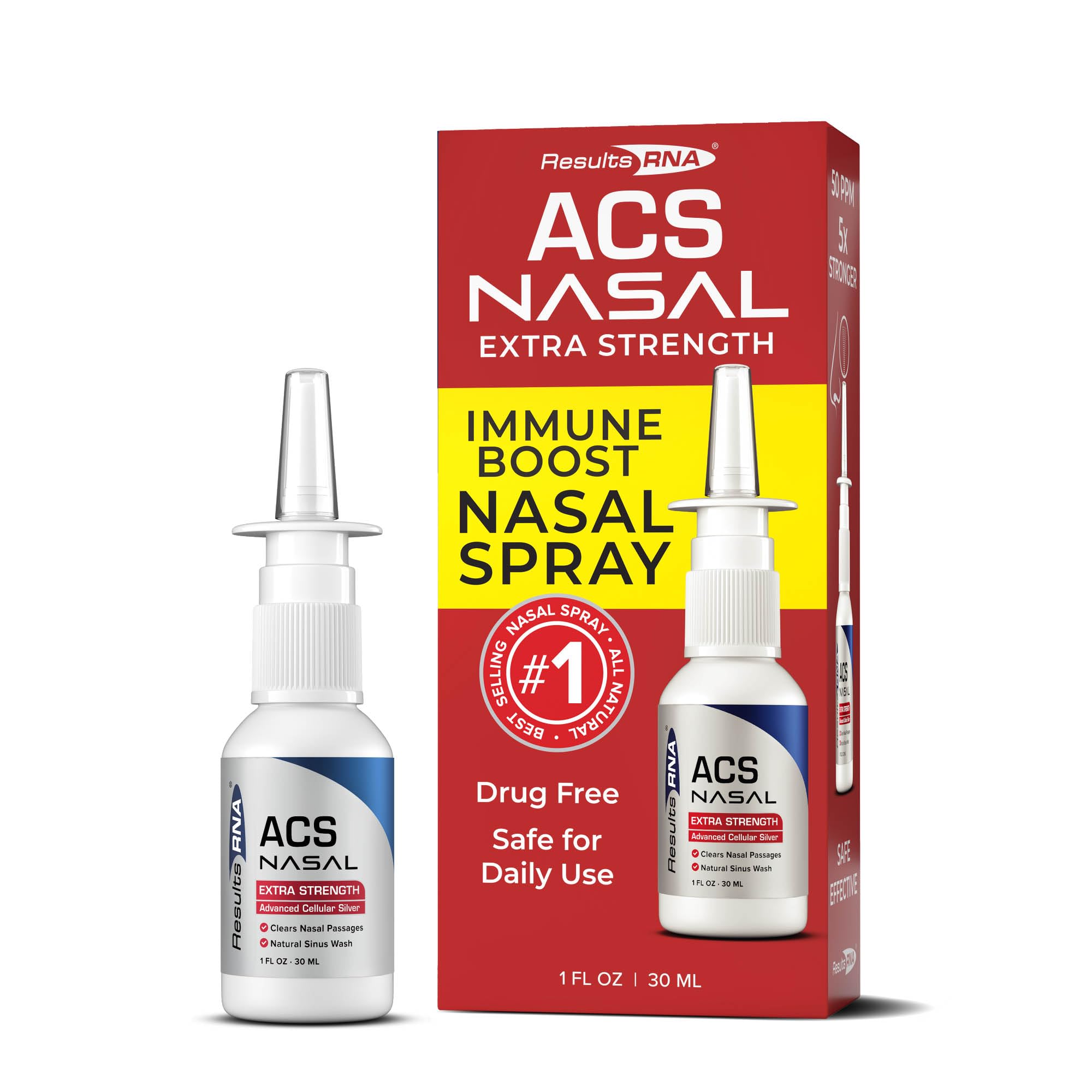 Results RNA - ACS 200 Nasal Extra Strength – The Most Effective Nasal Wash Available. Clears Nasal Passages Helping You Breathe Deeply, Day & Night. Clinically Proven. Doctor Recommended (30 servings)