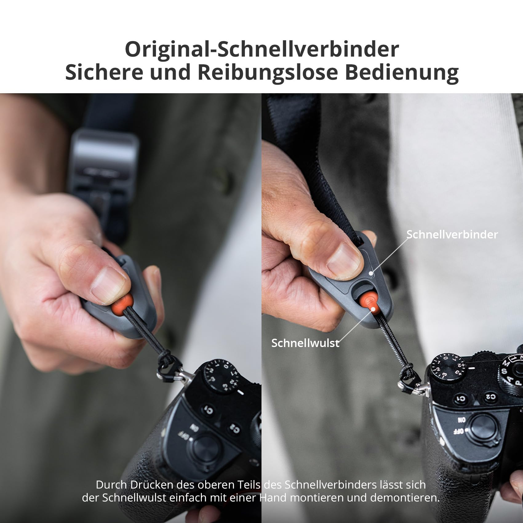 PGYTECH Kamera Schultergurt Breit Kameragurte für Fotografen 110-152 CM Verstellbarer Schnellverschluss Kamera Nackengurt für DSLR SLR