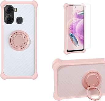 bojioderf Case Compatible for Sky Devices Elite 65 Pro Phone Case Cover [with Tempered Glass Screen Protector] PC + Silicone [360 Metal Ring, Magnetic Car Mount] CSKB-Fen